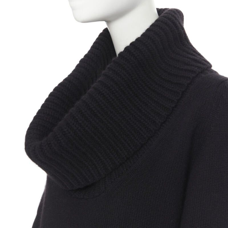 Alexander McQueen new ALEXANDER MCQUEEN black wool angora blend ribbed turtleneck sweater S Size S / US 4 / IT 40 - 2 Thumbnail