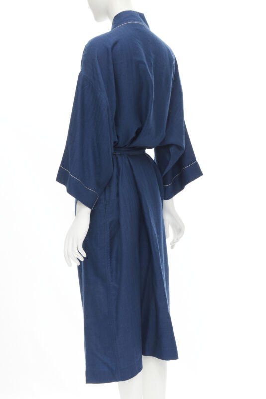 Hermes HERMES Paris 100% cashmere hand woven suede leather H logo belted robe L Size L / US 10 / IT 46 - 6 Thumbnail