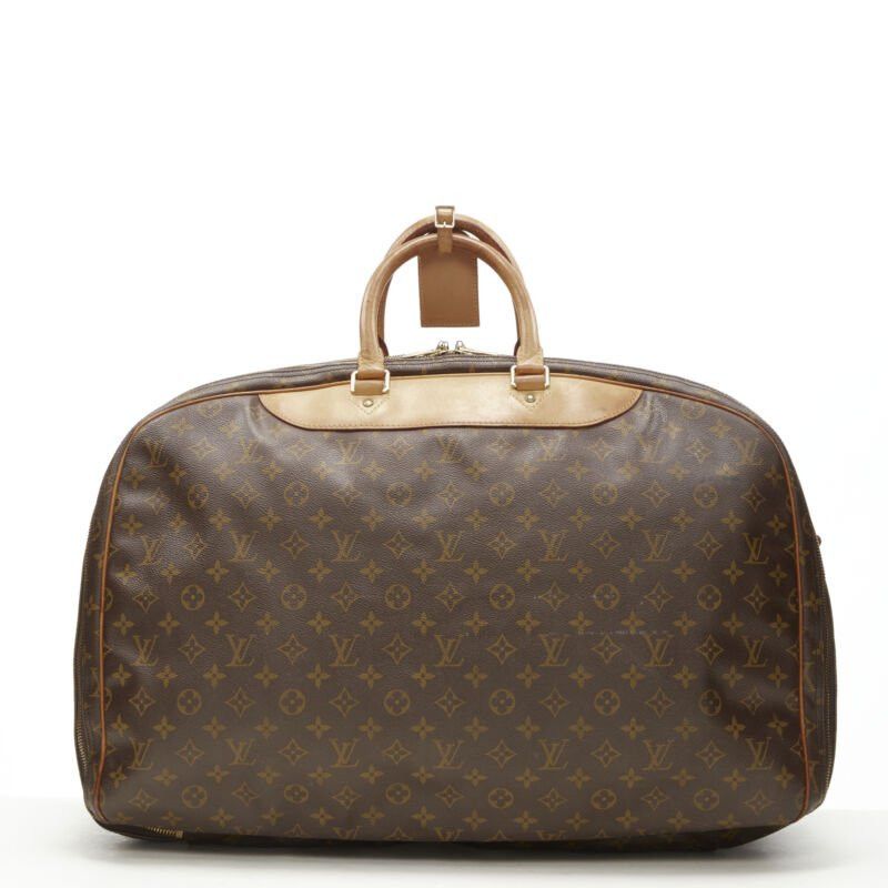 Louis Vuitton LOUIS VUITTON VIntage Alize brown monogram leather trim 2 compartment bag Size ONE SIZE - 4 Thumbnail