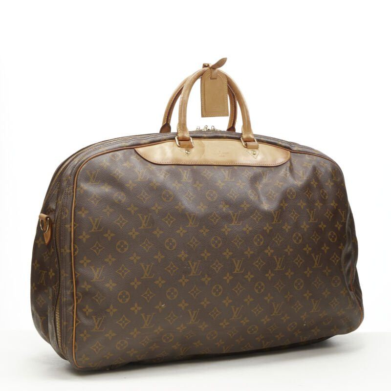 Louis Vuitton LOUIS VUITTON VIntage Alize brown monogram leather trim 2 compartment bag Size ONE SIZE - 2 Thumbnail