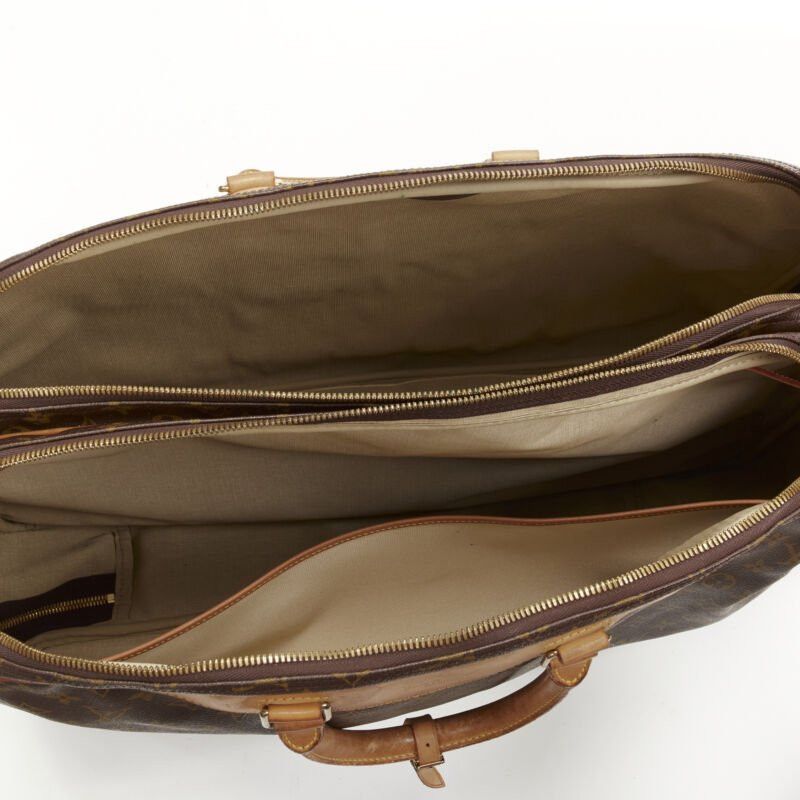 Louis Vuitton LOUIS VUITTON VIntage Alize brown monogram leather trim 2 compartment bag Size ONE SIZE - 8 Thumbnail