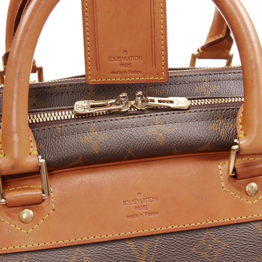 Louis Vuitton LOUIS VUITTON VIntage Alize brown monogram leather trim 2 compartment bag Size ONE SIZE - 5 Thumbnail