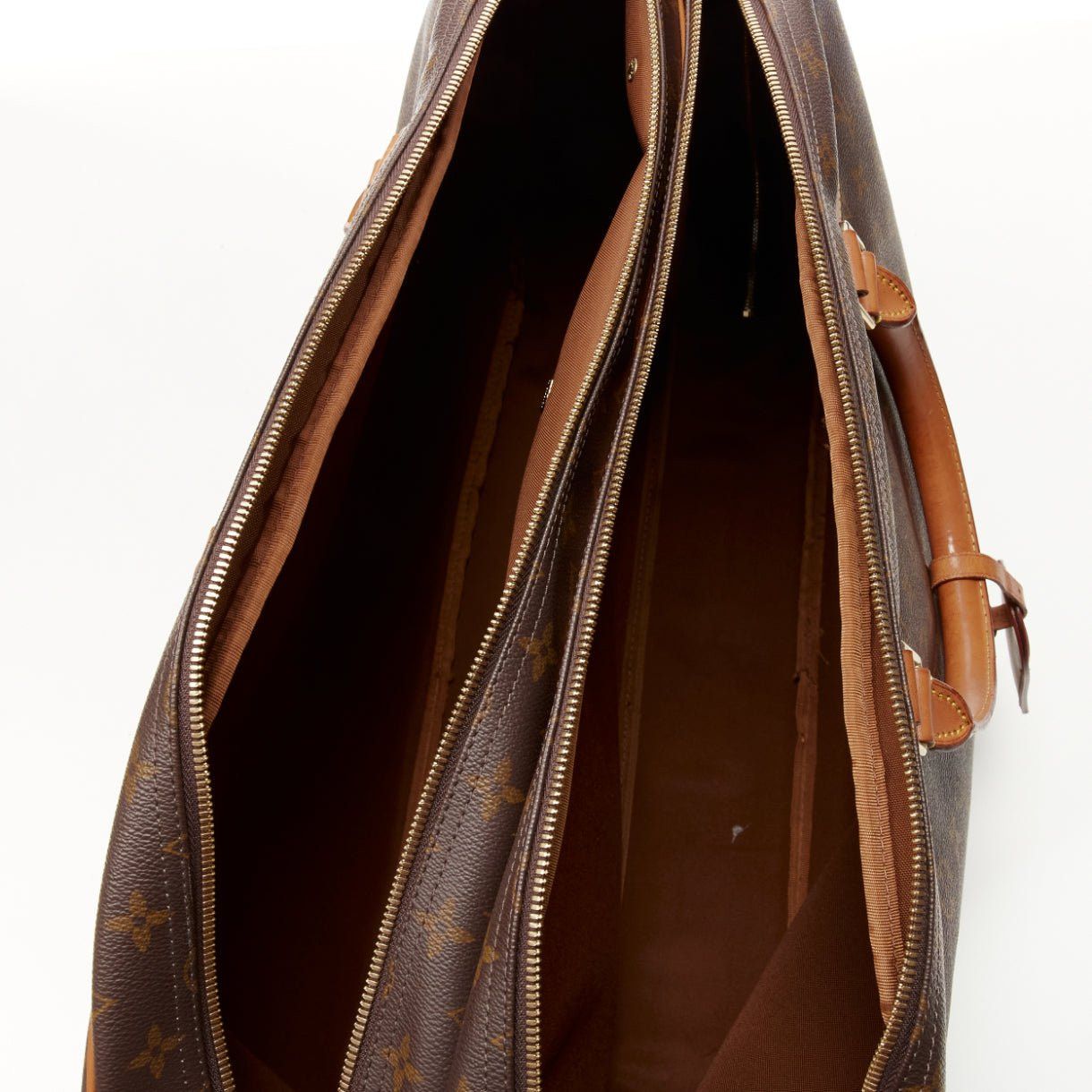 Louis Vuitton LOUIS VUITTON VIntage Alize brown monogram leather trim 2 compartment bag Size ONE SIZE - 7 Thumbnail