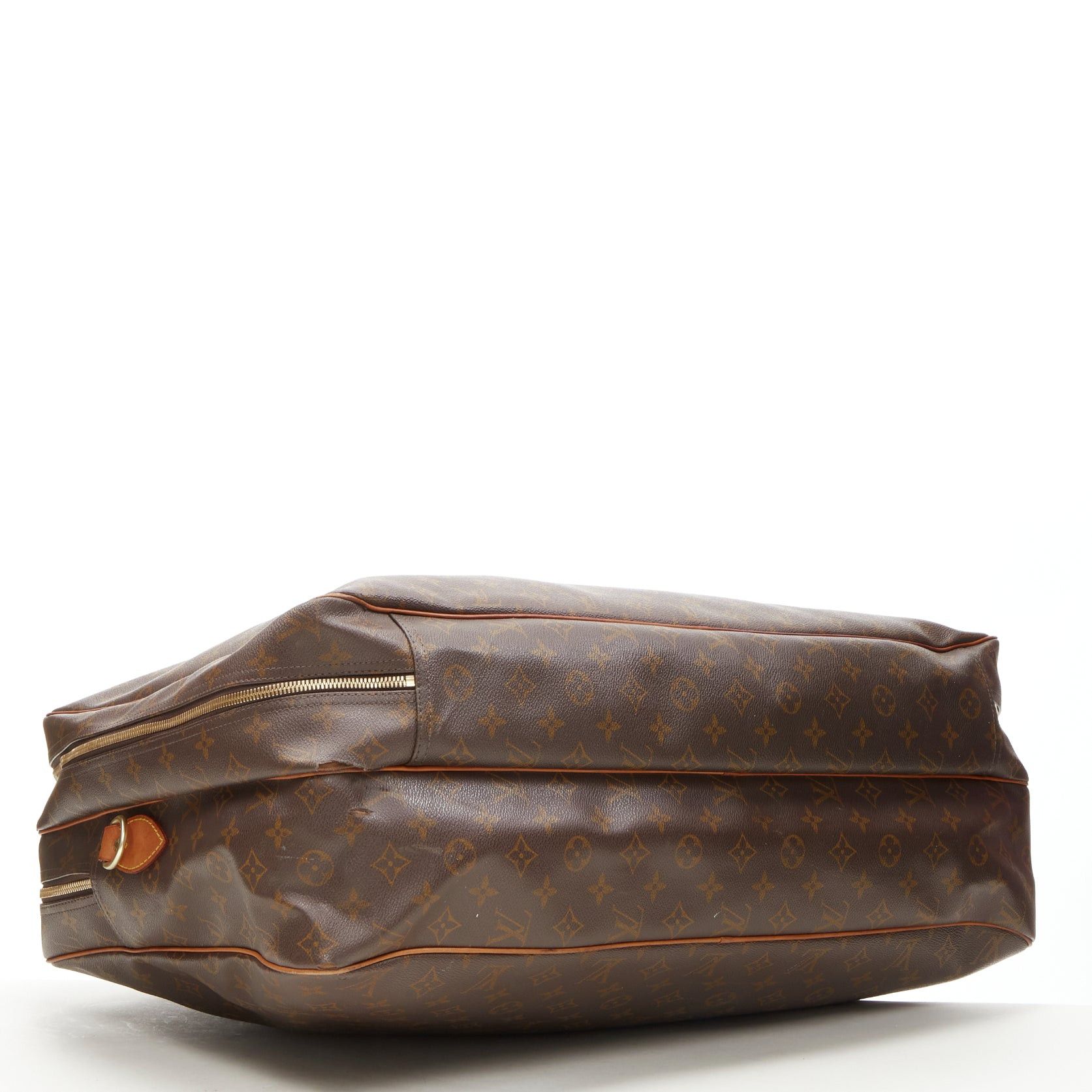 Louis Vuitton LOUIS VUITTON VIntage Alize brown monogram leather trim 2 compartment bag Size ONE SIZE - 4 Thumbnail