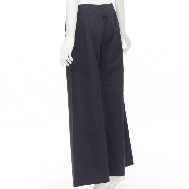 Jean Paul Gaultier JEAN PAUL GAULTIER Vintage navy silver button wide leg nautical pants IT42 M Size 28" / US 6 / IT 42 - 6 Thumbnail