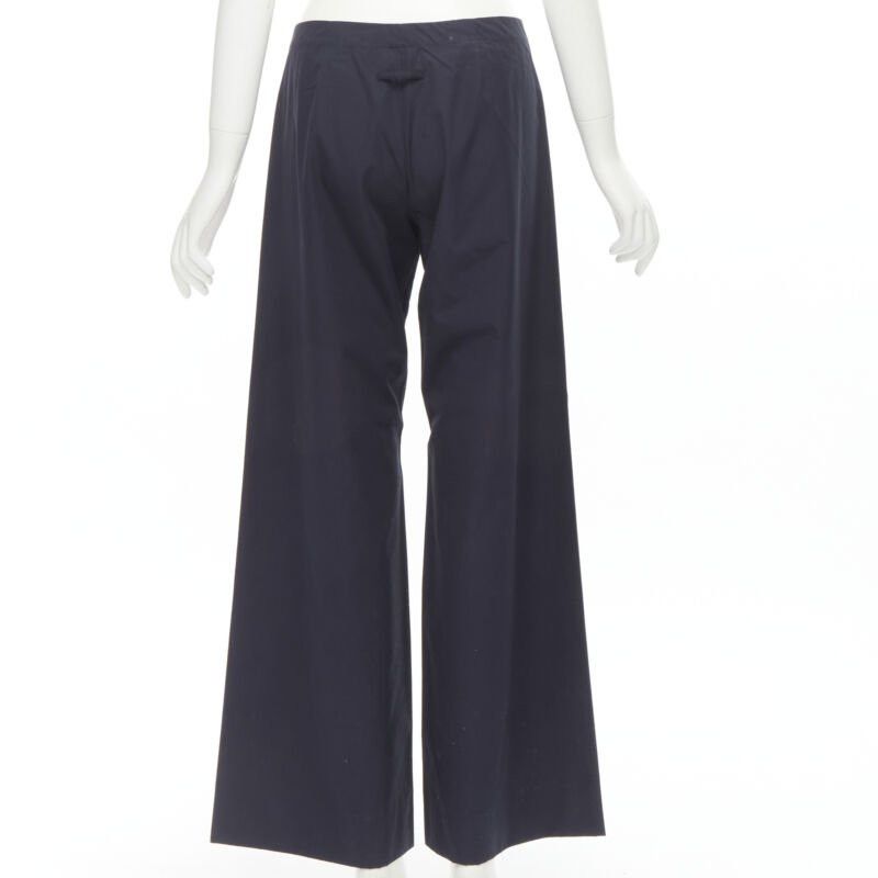 Jean Paul Gaultier JEAN PAUL GAULTIER Vintage navy silver button wide leg nautical pants IT42 M Size 28" / US 6 / IT 42 - 5 Thumbnail
