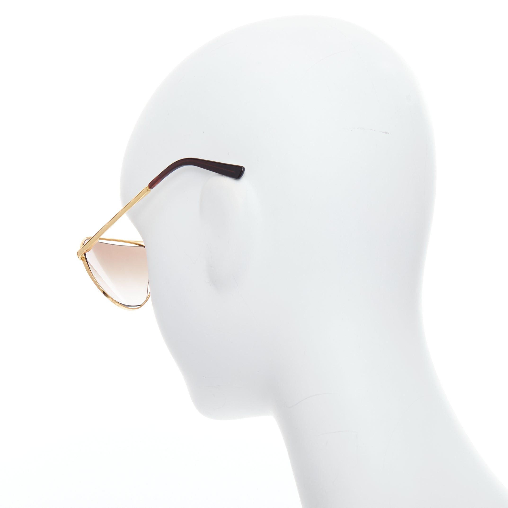Maison Margiela MAISON MARTIN MARGIELA MYKITA MMM02G gold cut out aviators Size ONE SIZE - 4 Thumbnail