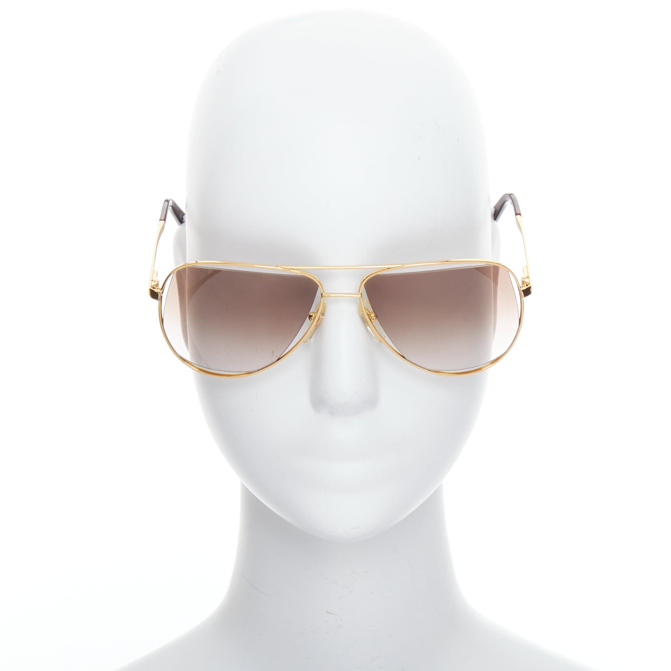 Maison Margiela MAISON MARTIN MARGIELA MYKITA MMM02G gold cut out aviators Size ONE SIZE - 2 Thumbnail
