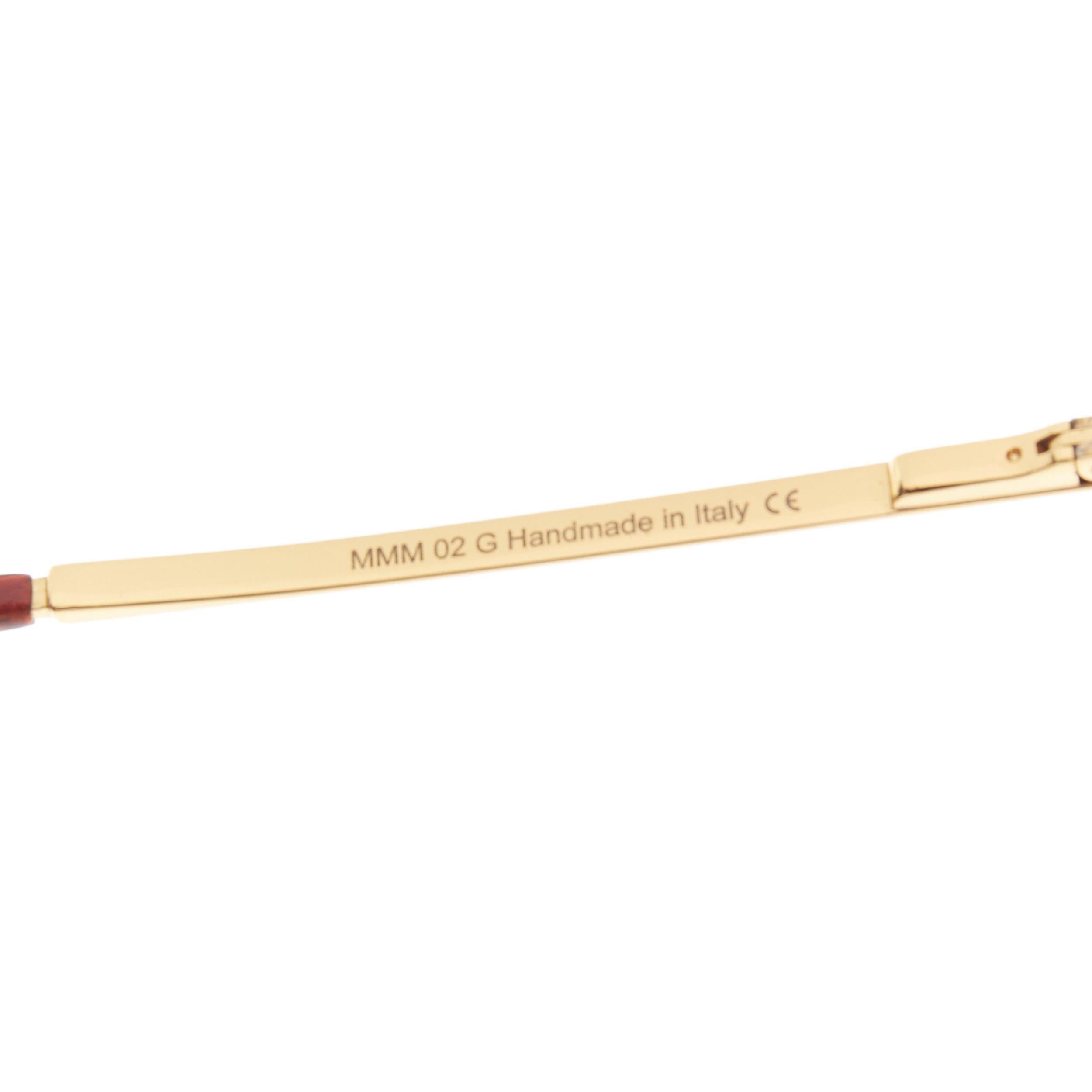 Maison Margiela MAISON MARTIN MARGIELA MYKITA MMM02G gold cut out aviators Size ONE SIZE - 8 Thumbnail