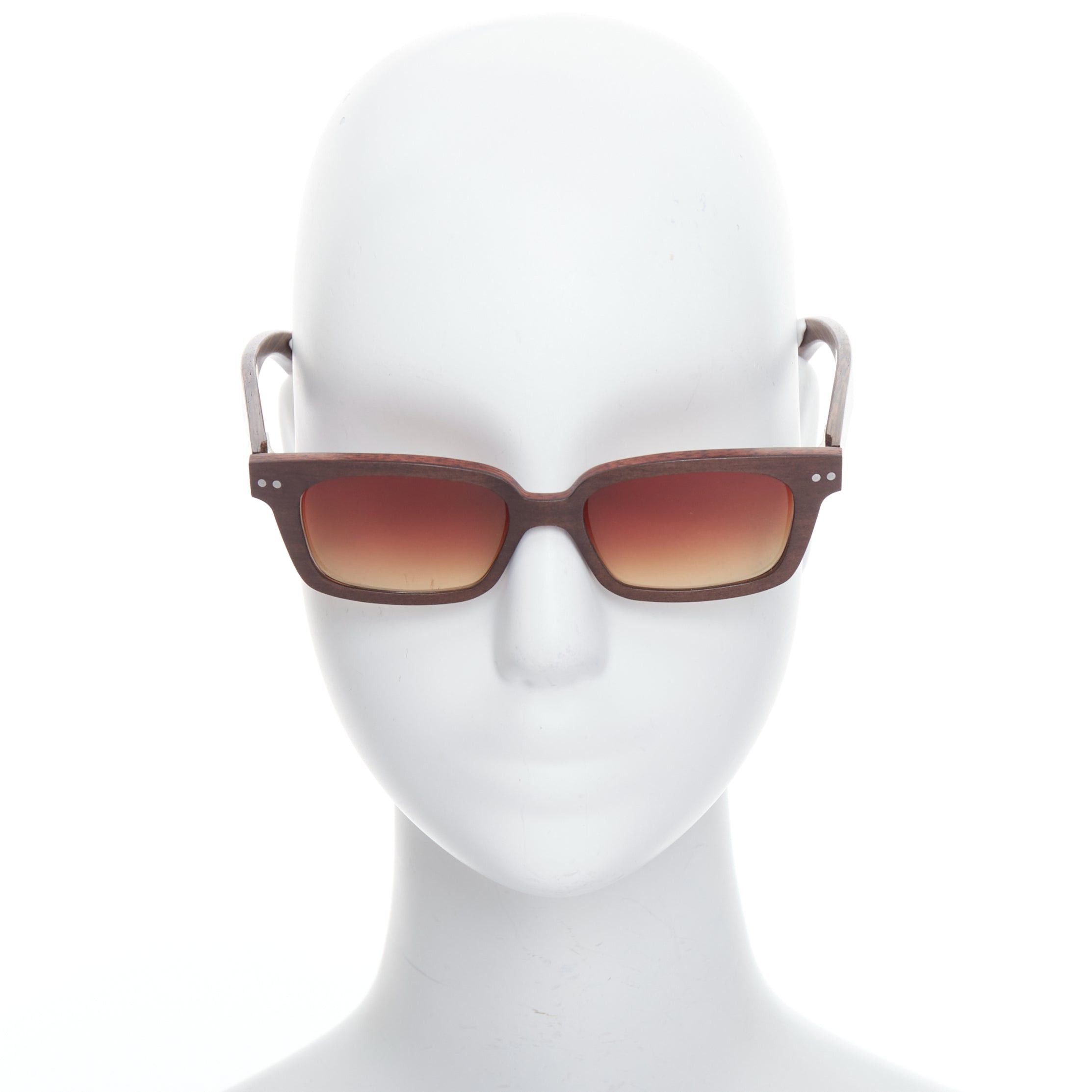 Other GOLD & WOOD B08.2 brown wood ombre lens spring sunglasses Size ONE SIZE - 3 Thumbnail