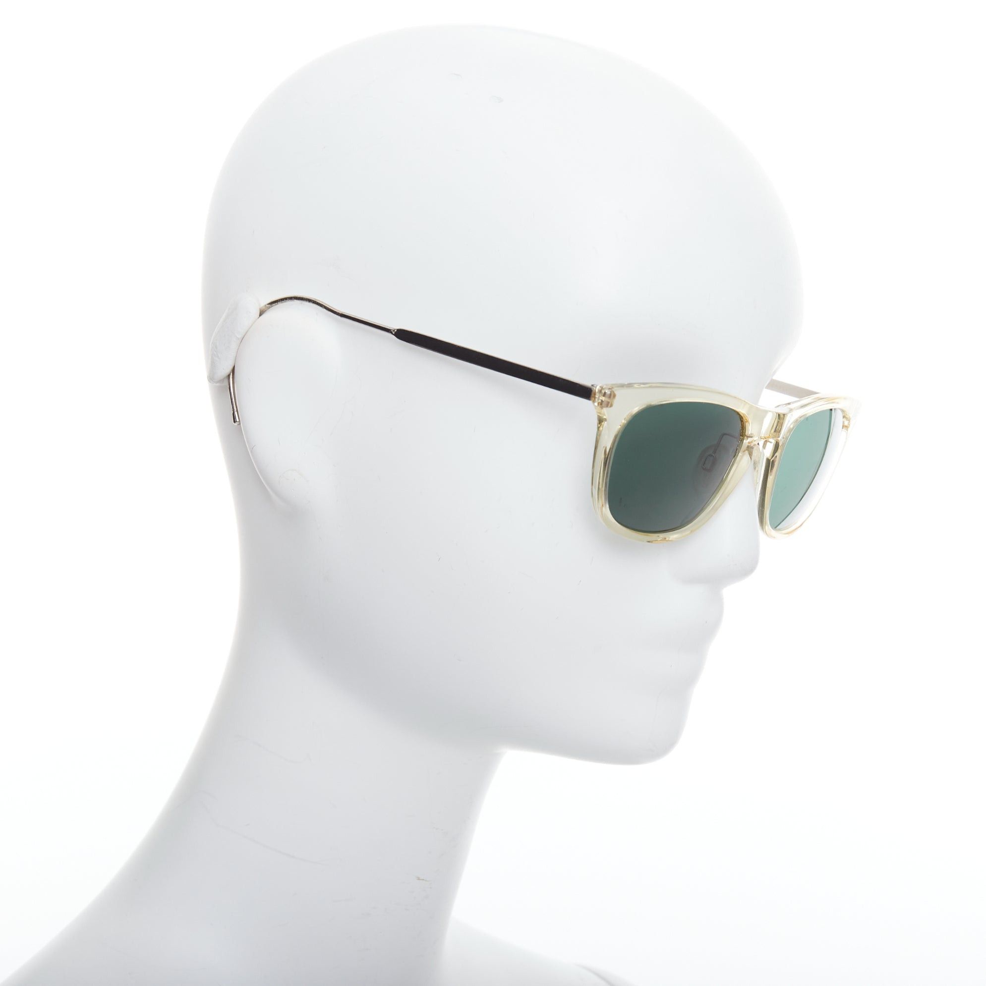 Maison Margiela MAISON MARGIELA MMM06LBR clear plastic frame silver cable temple sunglasses Size ONE SIZE - 3 Thumbnail