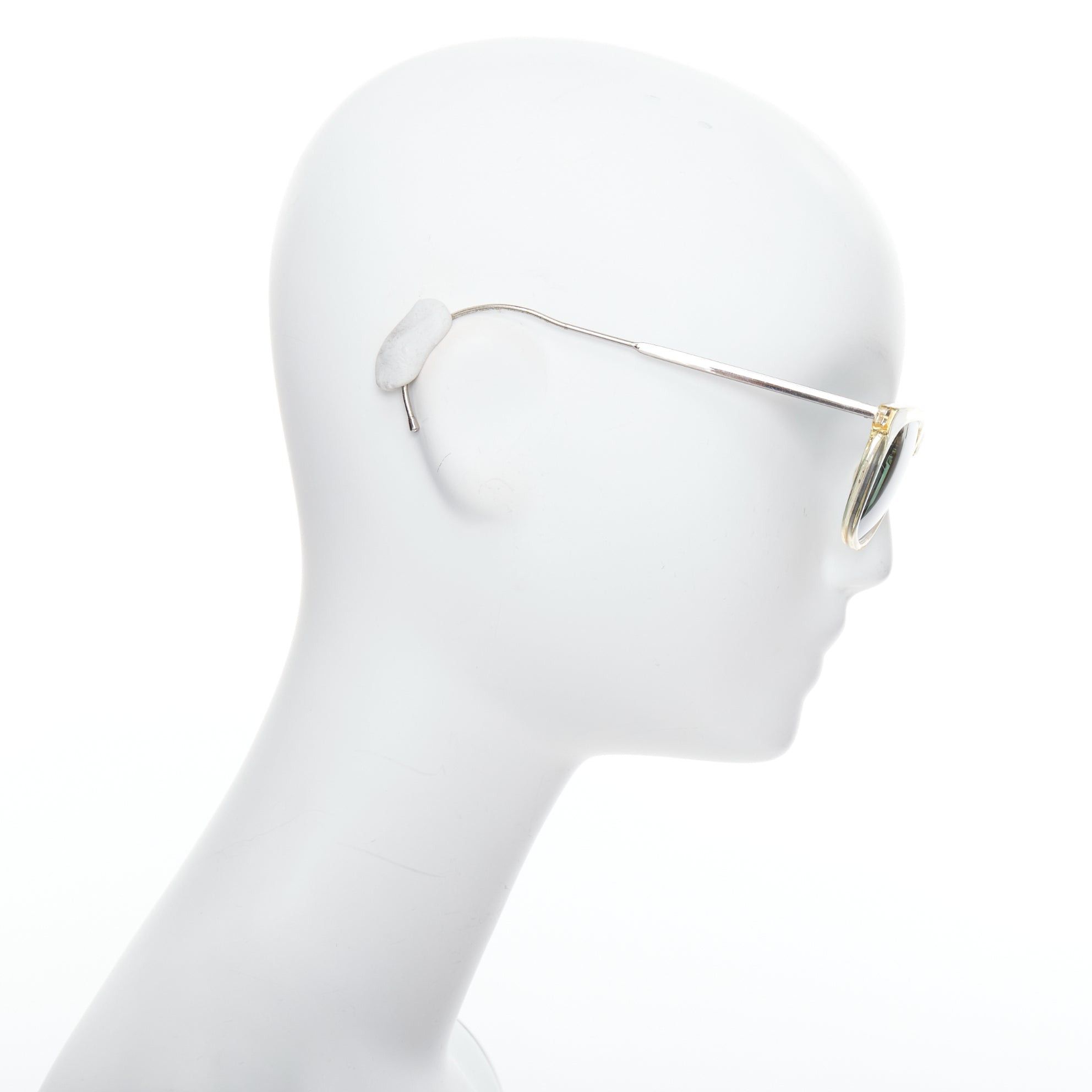 Maison Margiela MAISON MARGIELA MMM06LBR clear plastic frame silver cable temple sunglasses Size ONE SIZE - 4 Thumbnail