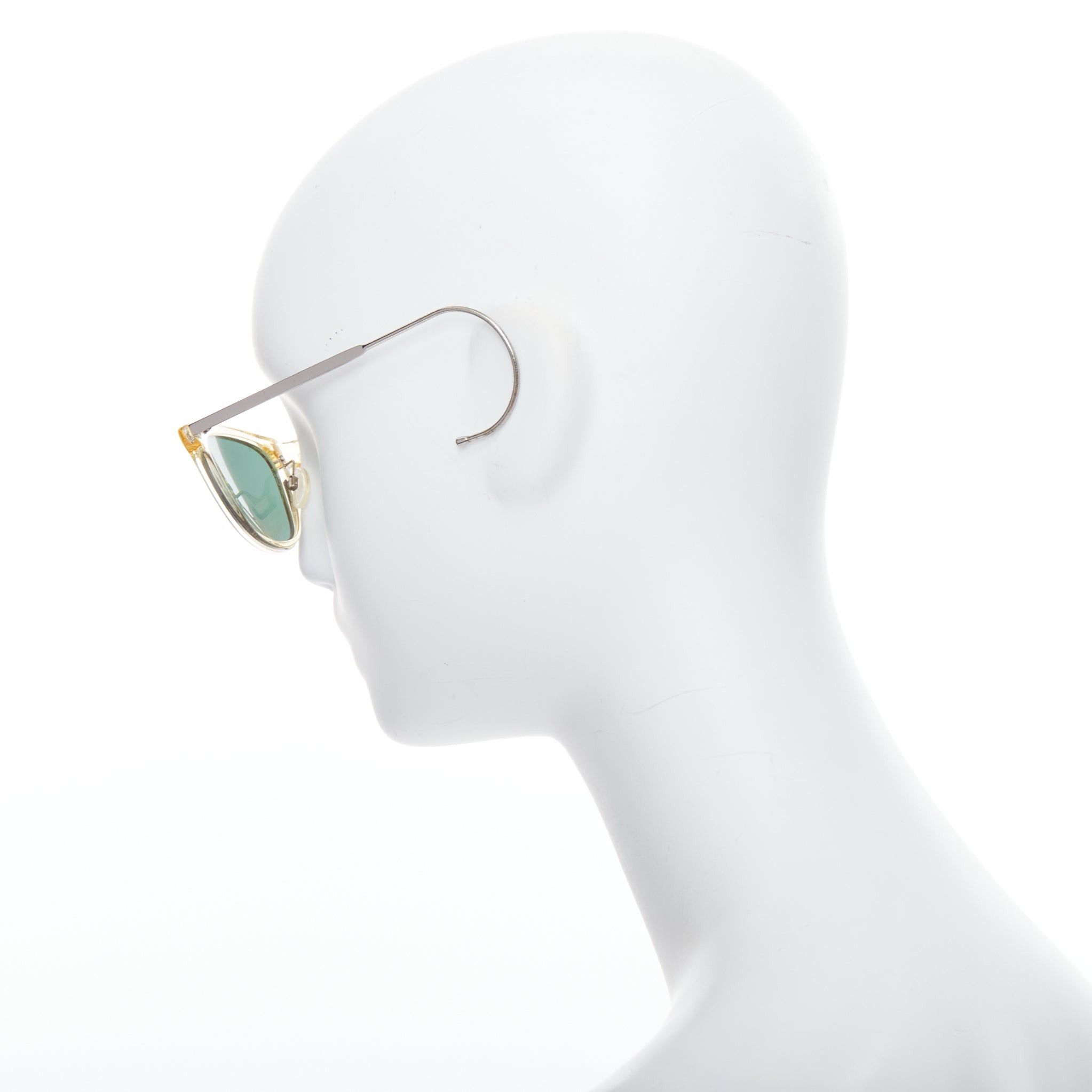 Maison Margiela MAISON MARGIELA MMM06LBR clear plastic frame silver cable temple sunglasses Size ONE SIZE - 5 Thumbnail