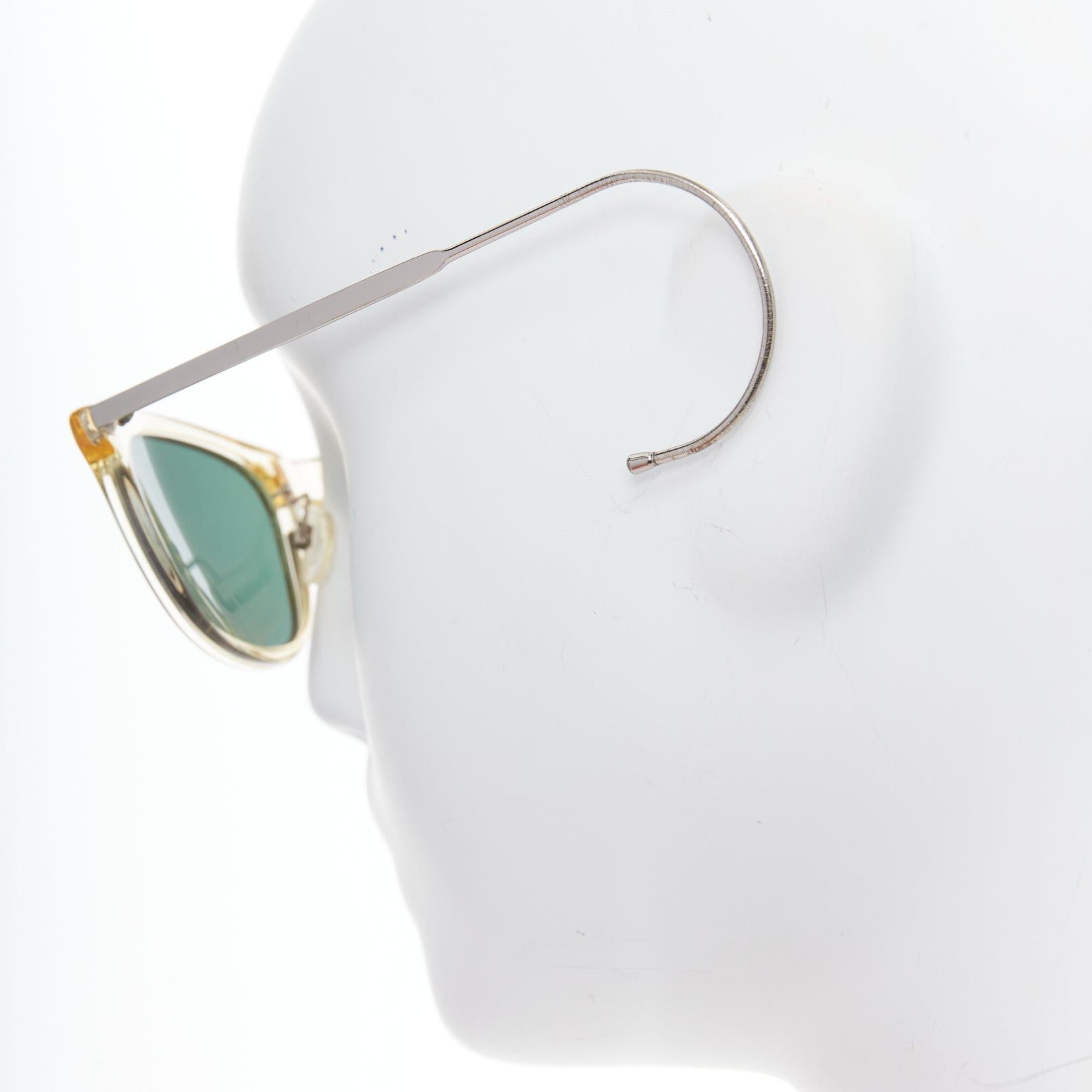 Maison Margiela MAISON MARGIELA MMM06LBR clear plastic frame silver cable temple sunglasses Size ONE SIZE - 2 Thumbnail