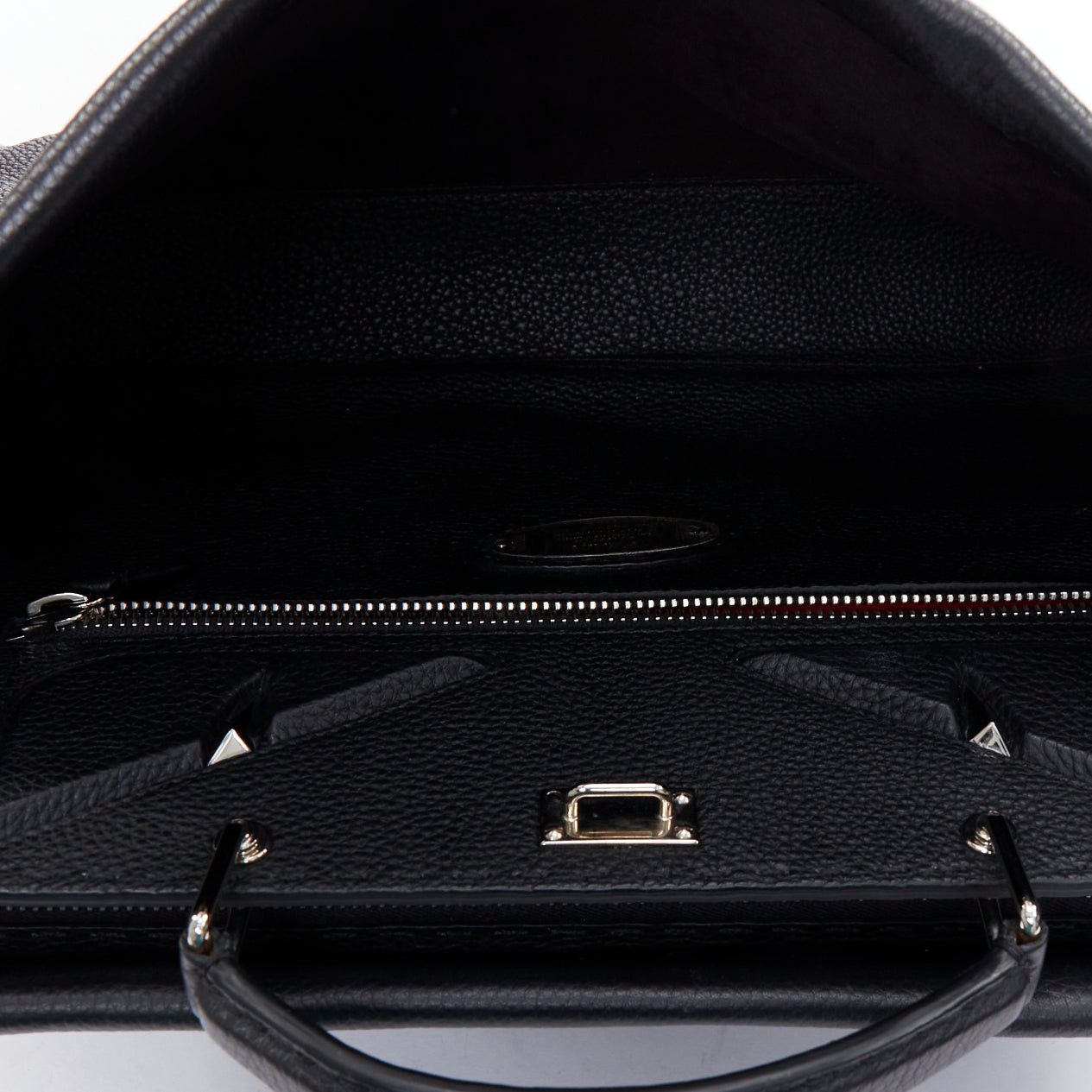 Fendi FENDI Peekaboo black topstitch selleria monster eye crossbody briefcase Size ONE SIZE - 9 Thumbnail