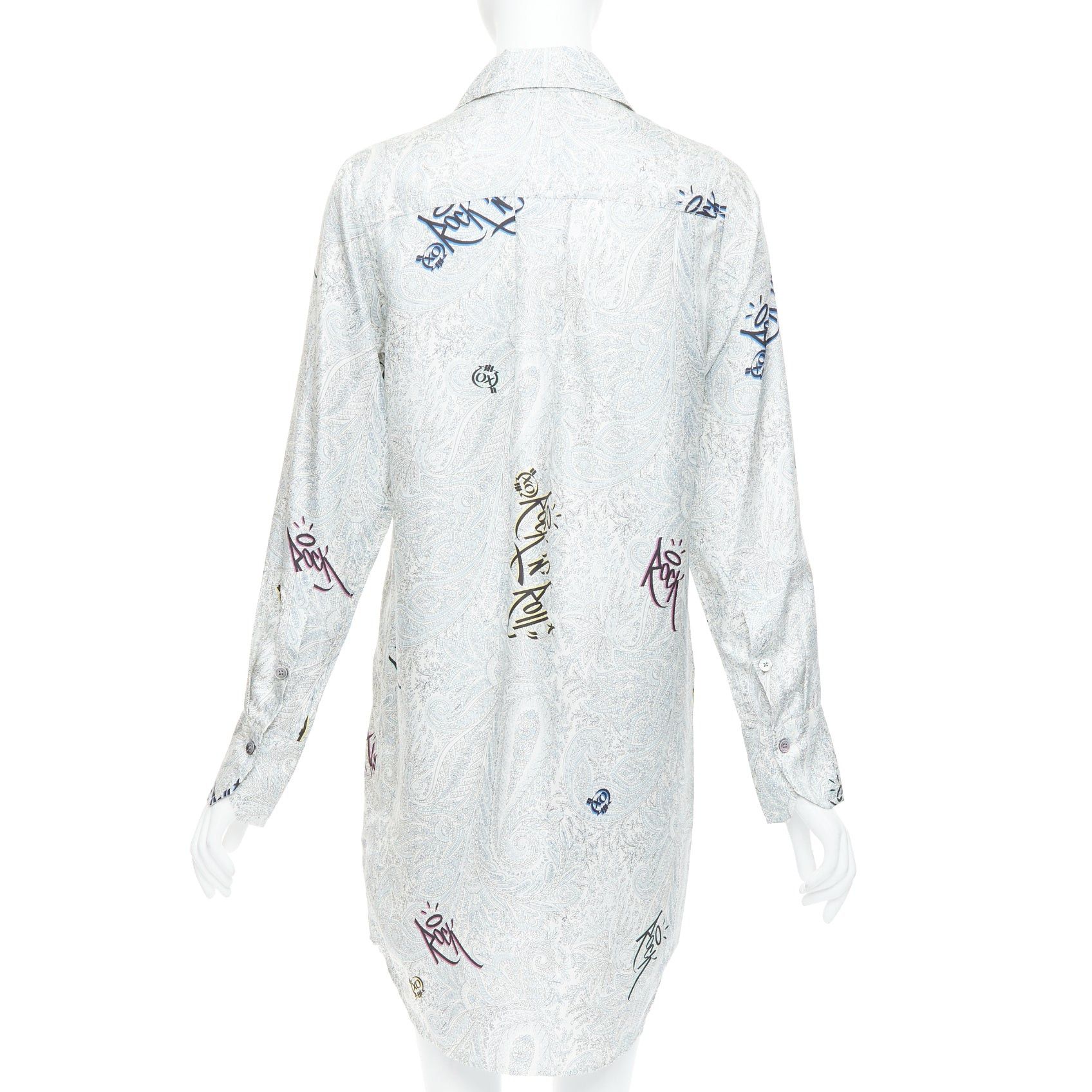 Zadig & Voltaire ZADIG VOLTAIRE 100% silk paisley rock printed button down shirt dress XS Size S / US 4 / IT 40 - 5 Thumbnail