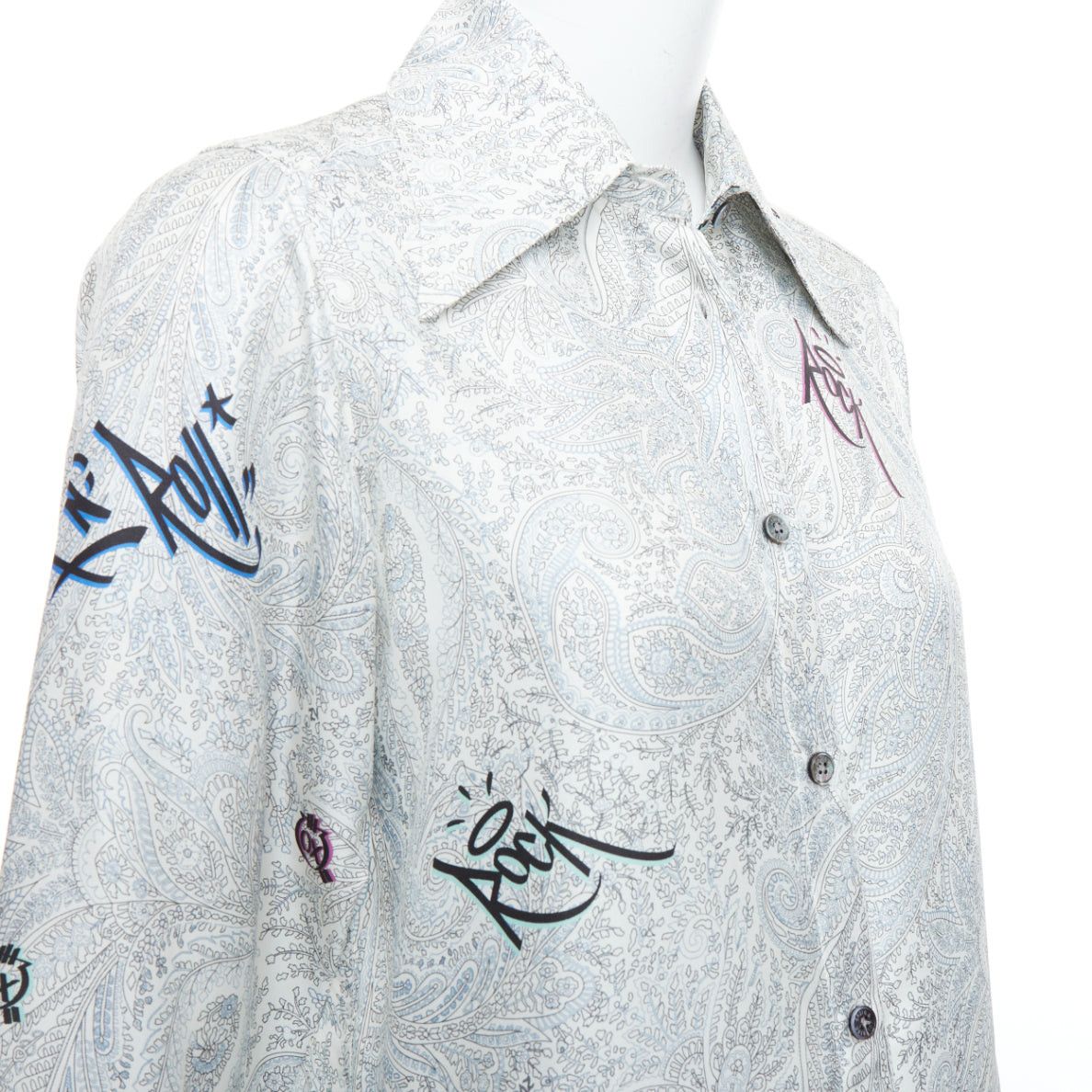 Zadig & Voltaire ZADIG VOLTAIRE 100% silk paisley rock printed button down shirt dress XS Size S / US 4 / IT 40 - 7 Thumbnail