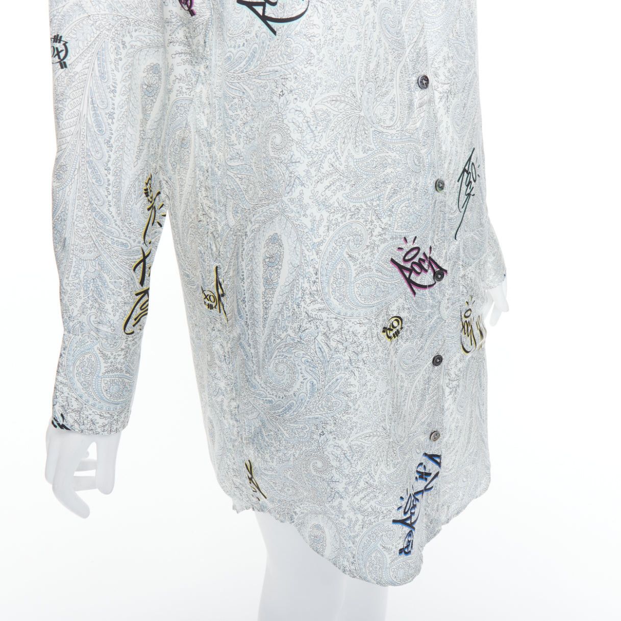 Zadig & Voltaire ZADIG VOLTAIRE 100% silk paisley rock printed button down shirt dress XS Size S / US 4 / IT 40 - 2 Thumbnail