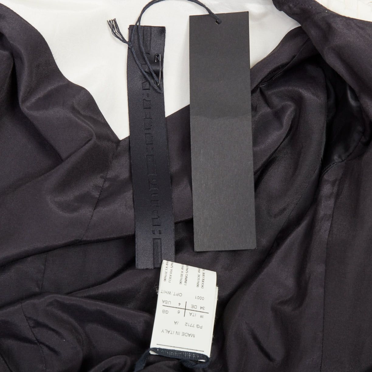 Gareth Pugh rare GARETH PUGH 2009 Runway cream black plisse silk draped biker IT38 XS Size XS / US 0-2 / IT 36-38 - 8 Thumbnail