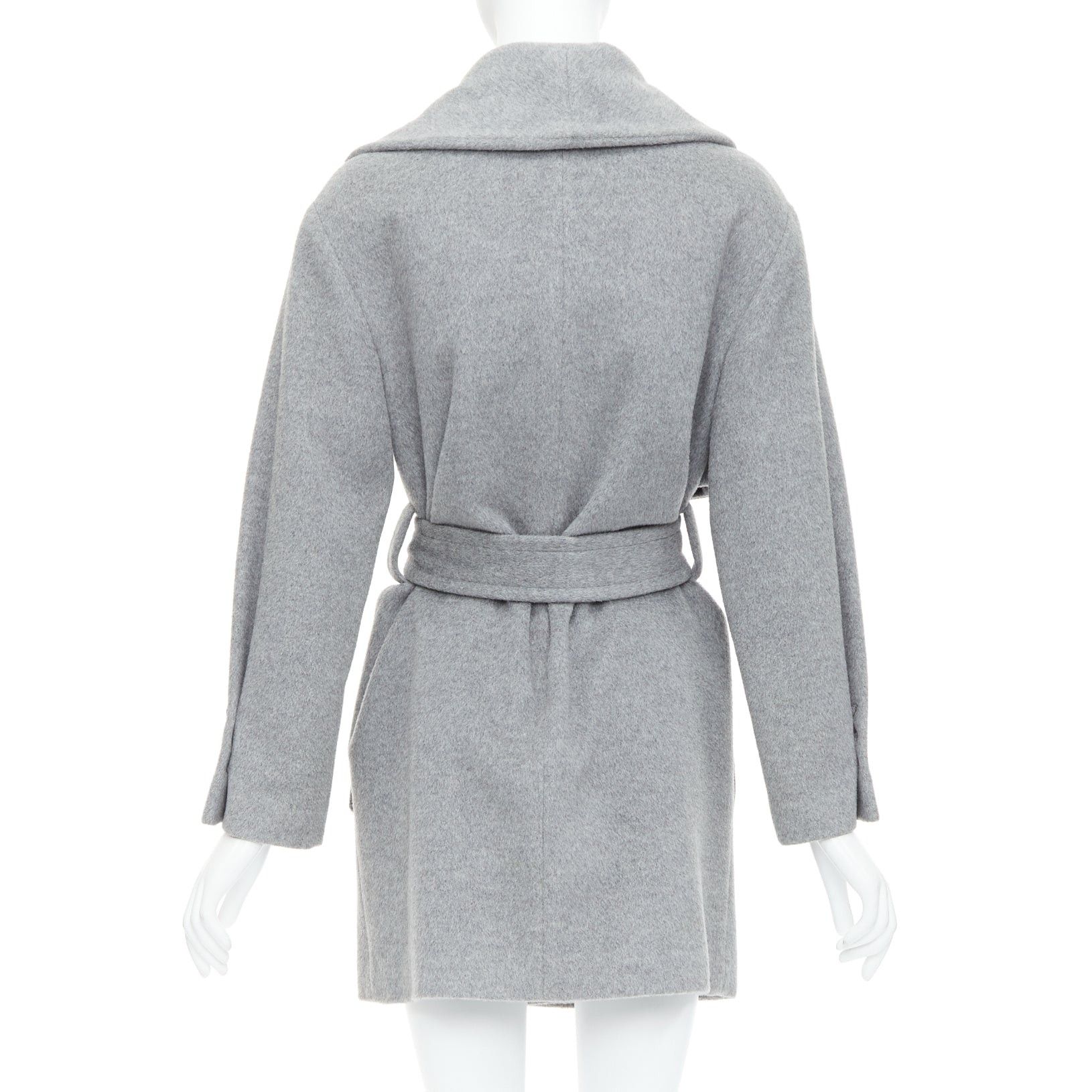 Other HANII Y grey wool angora oversized gun flap belted coat FR38 S Size M / US 6-8 / IT 42-44 - 6 Thumbnail