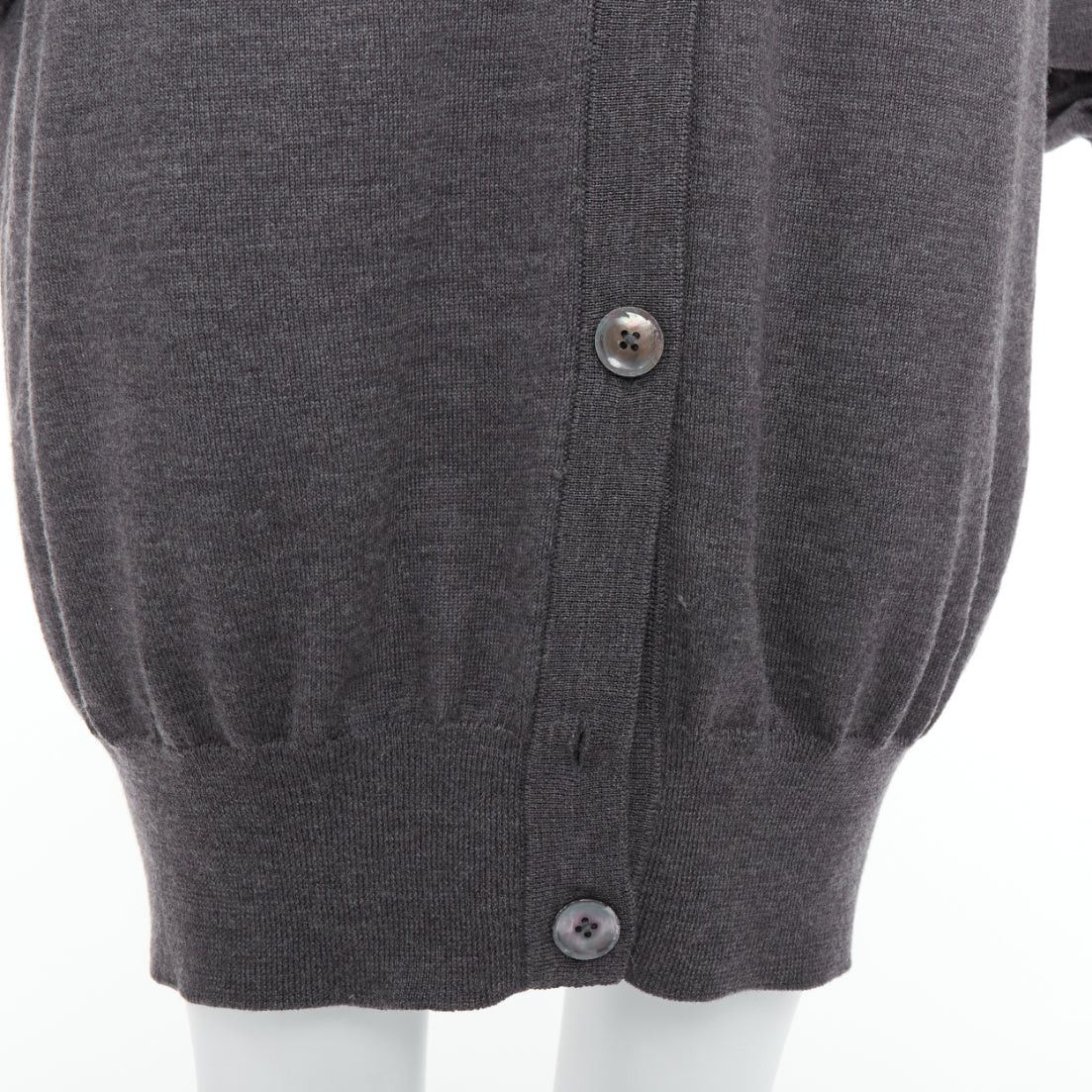 Maison Margiela MAISON MARGIELA 2012 grey 100% wool oversized long cardigan M Size M / US 6-8 / IT 42-44 - 2 Thumbnail