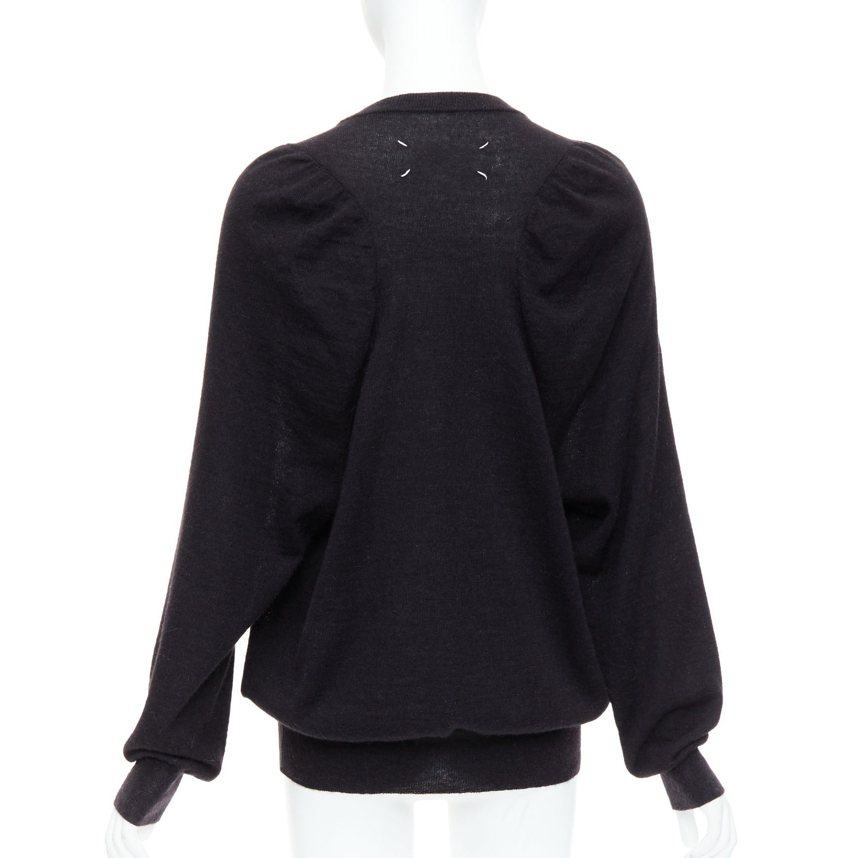 Maison Margiela MAISON MARGIELA 2010 dark grey alpaca wool oversized sweater Size L / US 10 / IT 46 - 5 Thumbnail