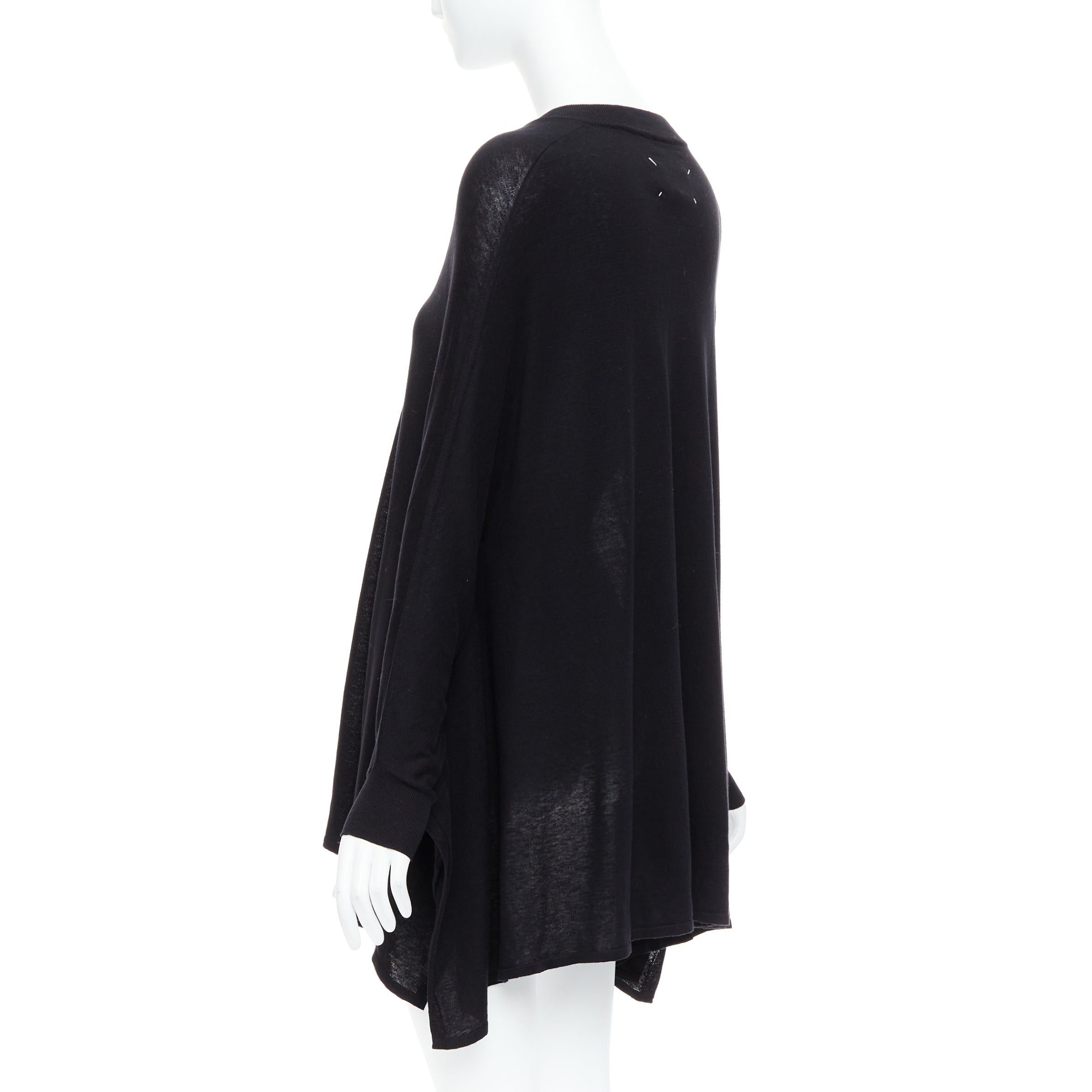 Maison Margiela MAISON MARGIELA 2012 charcoal grey silk linen batwing pullover sweater S Size S / US 4 / IT 40 - 6 Thumbnail