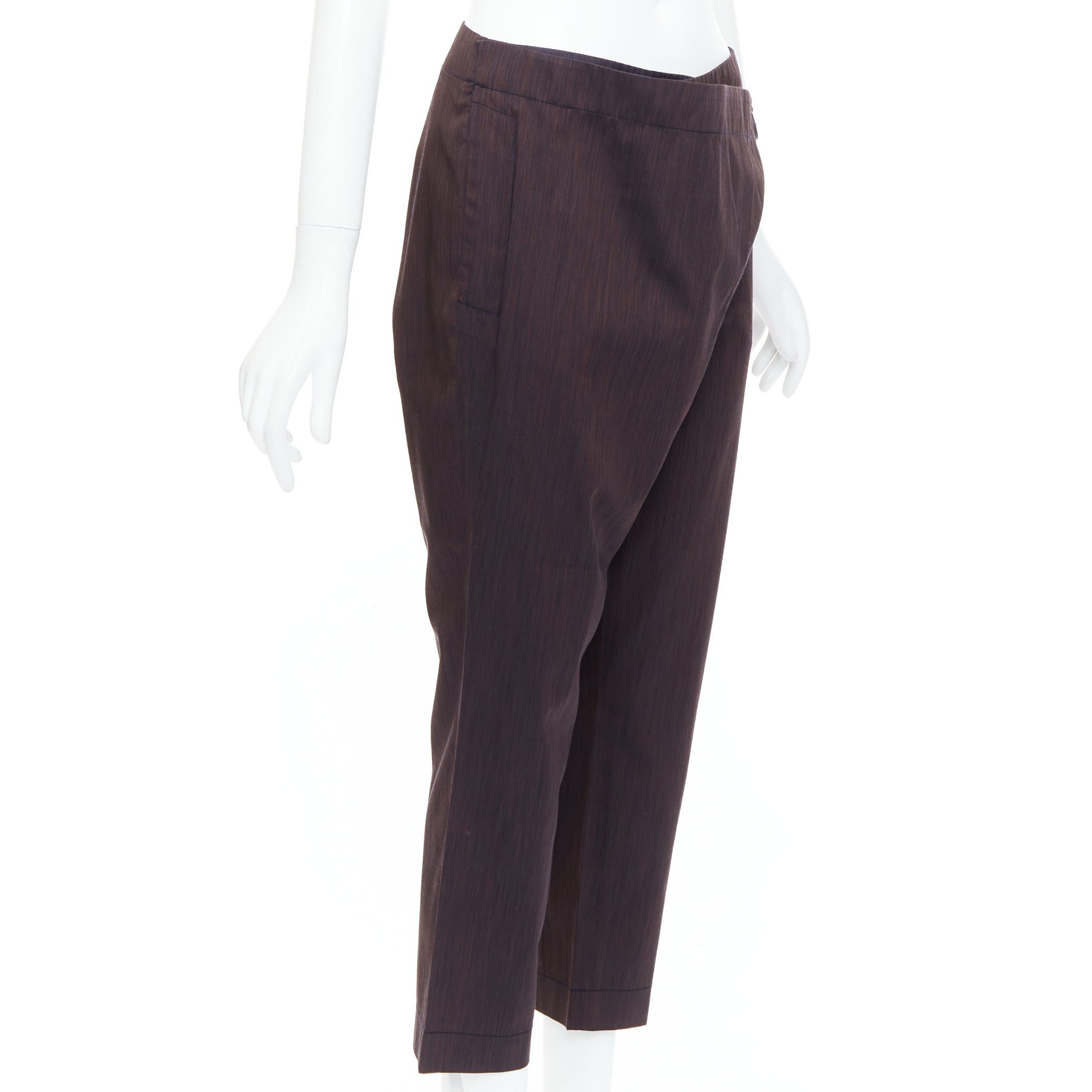 Vivienne Westwood VIVIENNE WESTWOOD Anglomania brown asymmetric foldover harem pants IT40 S Size 27" / US 4 / IT 40 - 3 Thumbnail