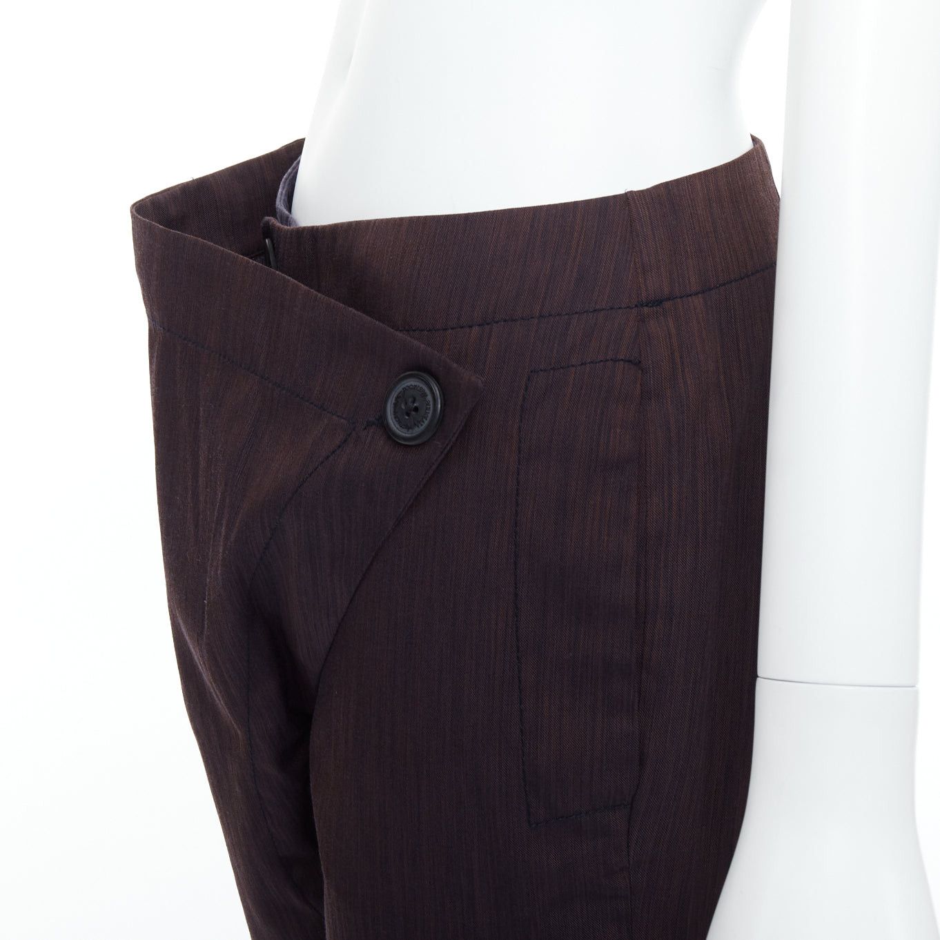 Vivienne Westwood VIVIENNE WESTWOOD Anglomania brown asymmetric foldover harem pants IT40 S Size 27" / US 4 / IT 40 - 7 Thumbnail