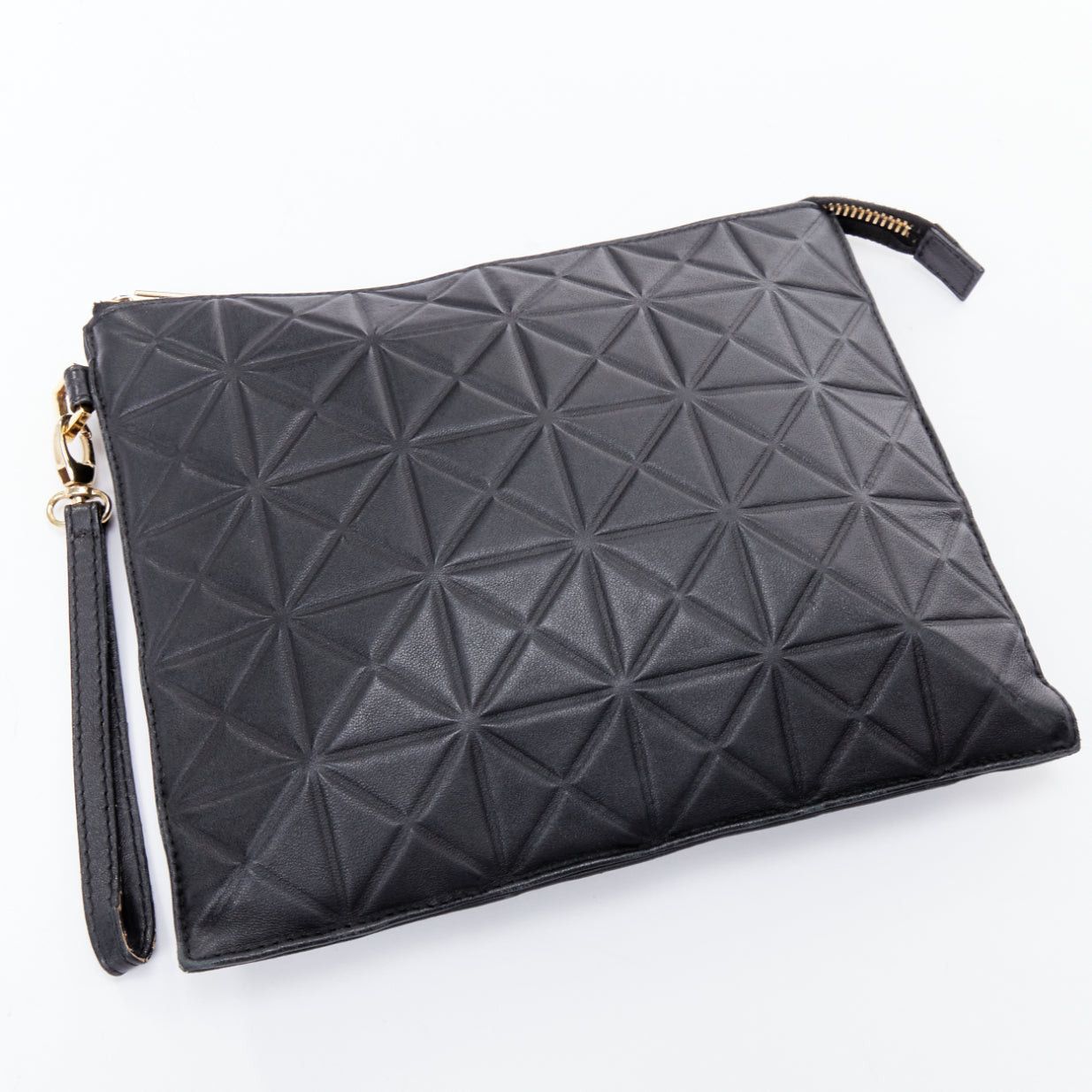 Gareth Pugh rare GARETH PUGH black leather geometric zip wrist clutch bag Size ONE SIZE - 6 Thumbnail