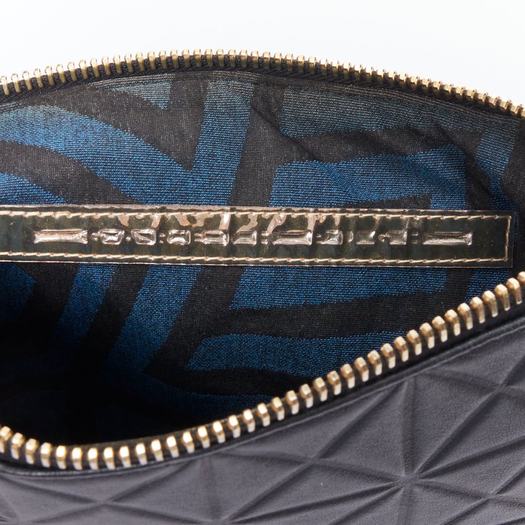 Gareth Pugh rare GARETH PUGH black leather geometric zip wrist clutch bag Size ONE SIZE - 9 Thumbnail