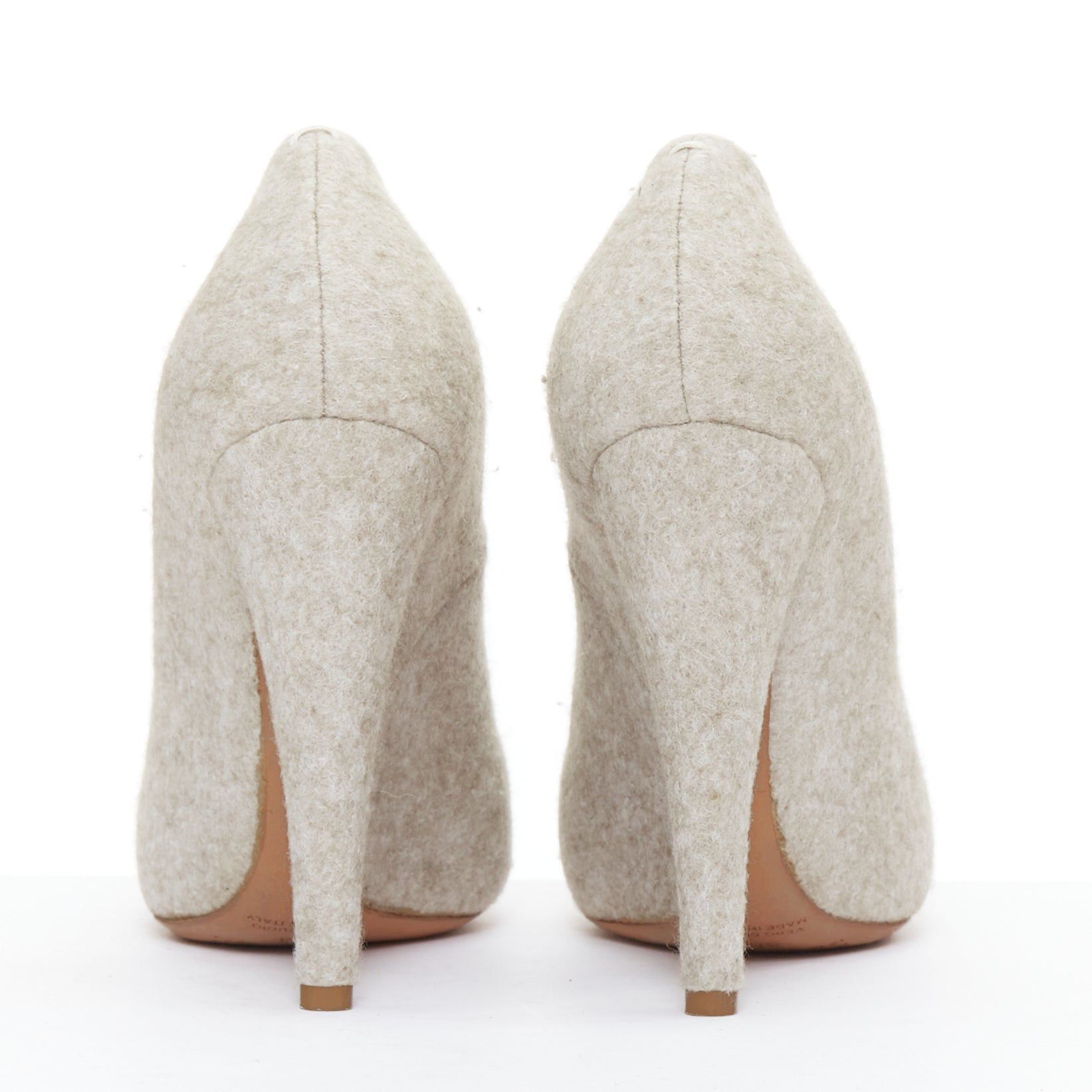 Maison Margiela rare MAISON MARGIELA 2010 grey wool felt convex sole high heel pumps EU36 Size US 6 / IT 36 - 5 Thumbnail