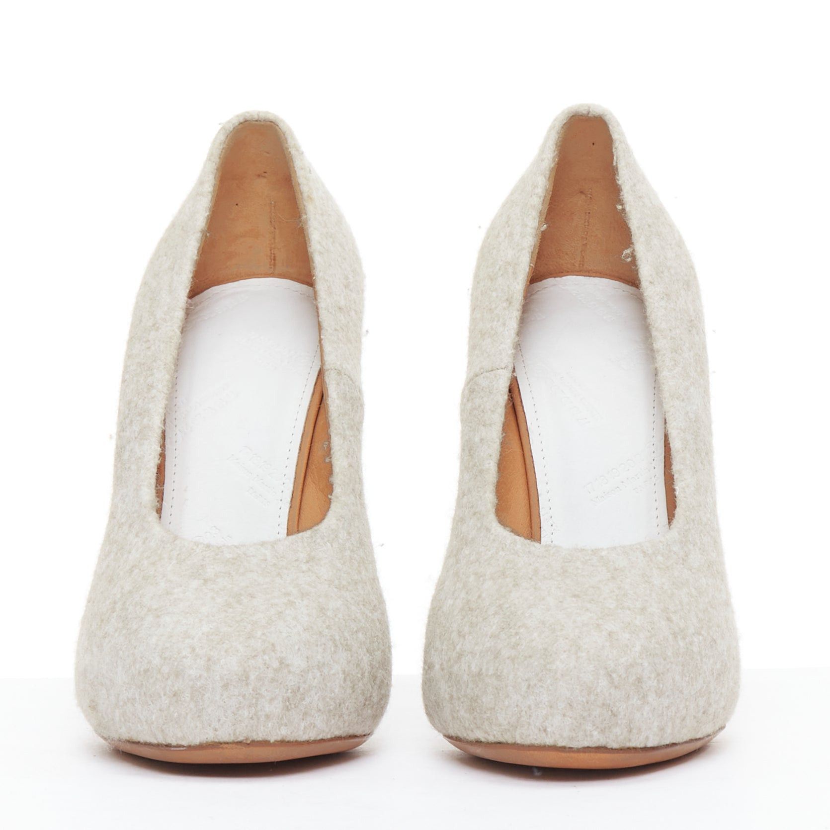 Maison Margiela rare MAISON MARGIELA 2010 grey wool felt convex sole high heel pumps EU36 Size US 6 / IT 36 - 3 Thumbnail
