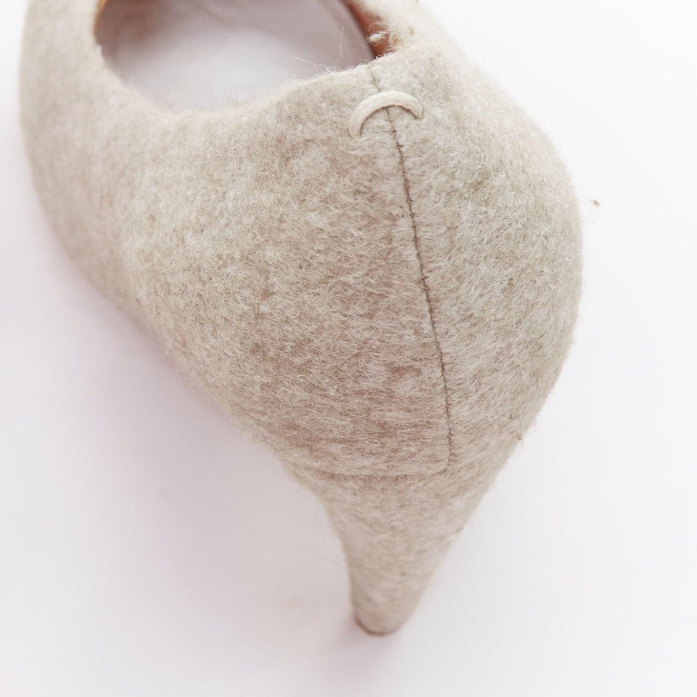 Maison Margiela rare MAISON MARGIELA 2010 grey wool felt convex sole high heel pumps EU36 Size US 6 / IT 36 - 8 Thumbnail