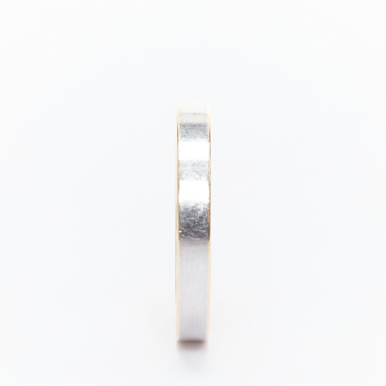 Gucci GUCCI AU 760 gold silver tone GG monogram engraved ring Size ONE SIZE - 2 Thumbnail