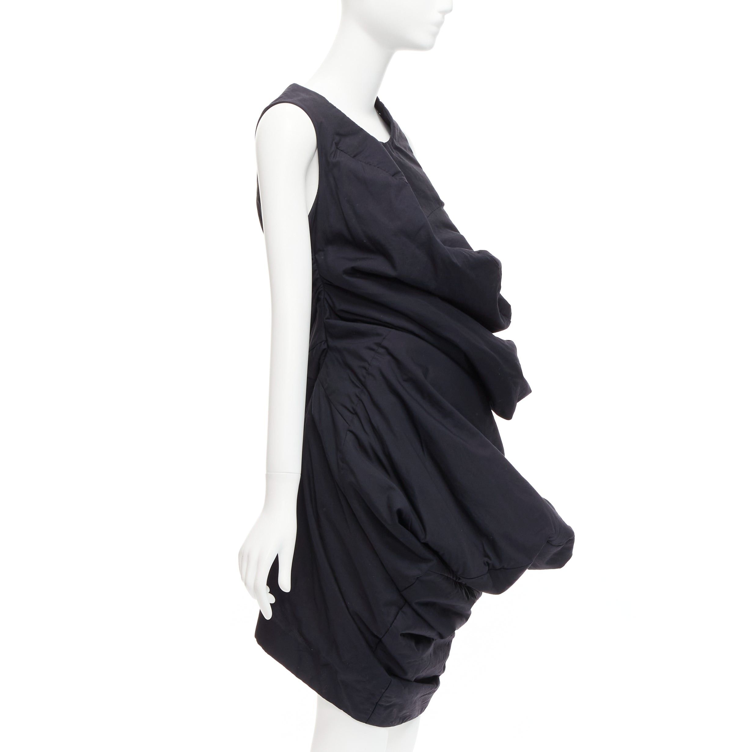 Comme des Garcons runway COMME DES GARCONS 1997 Lumps Bumps black circle cut asymmetric dress S Size S / US 4 / IT 40 - 3 Thumbnail