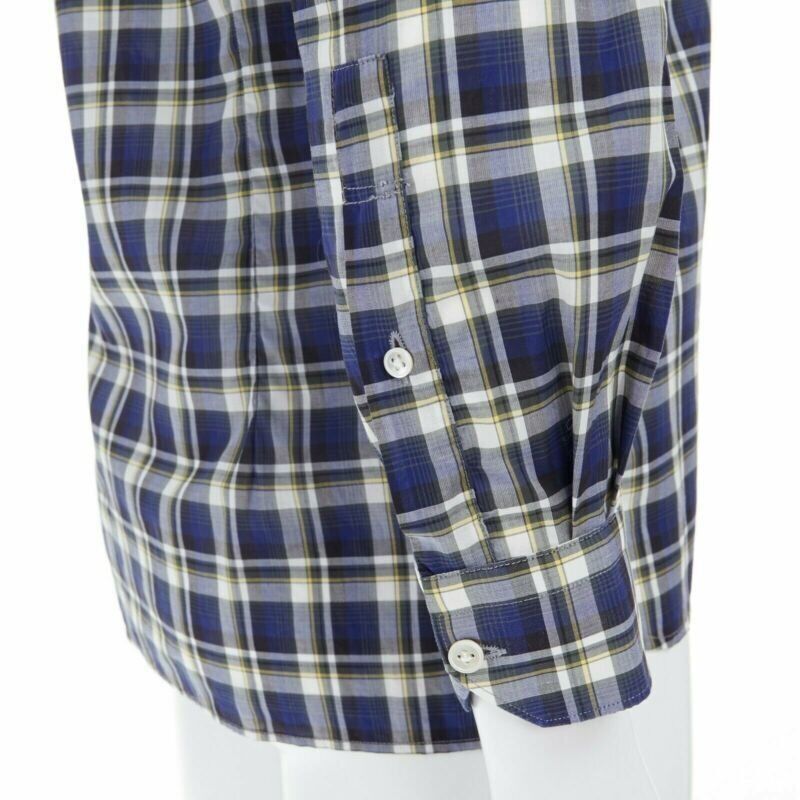 Lanvin LANVIN ALBER ELBAZ blue checked cotton grosgrain ribbon collar shirt EU38 S Size US S / EU 44-46 / 1 - 10 Thumbnail
