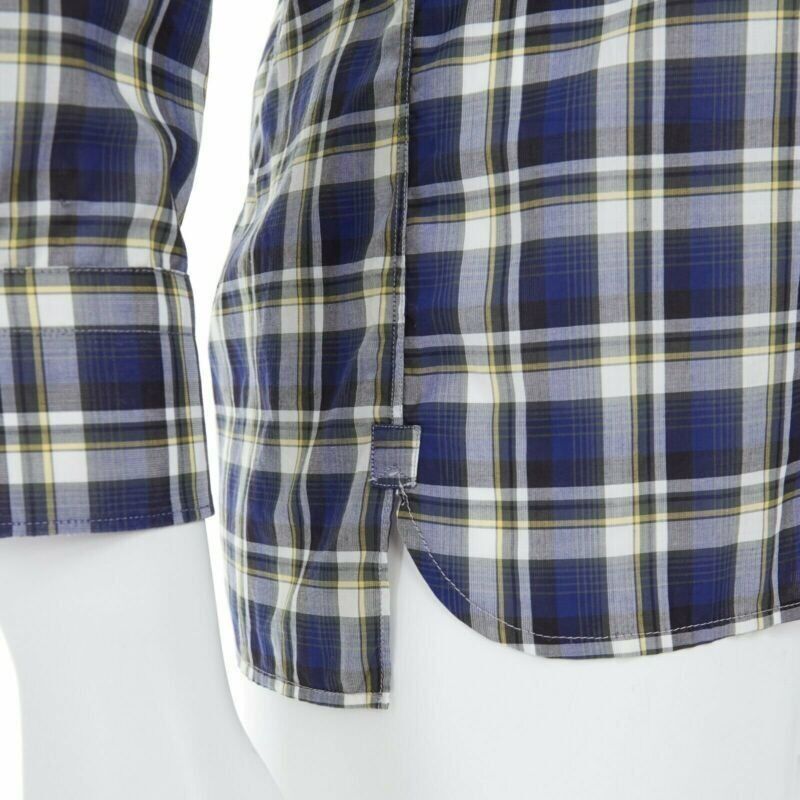 Lanvin LANVIN ALBER ELBAZ blue checked cotton grosgrain ribbon collar shirt EU38 S Size US S / EU 44-46 / 1 - 9 Thumbnail