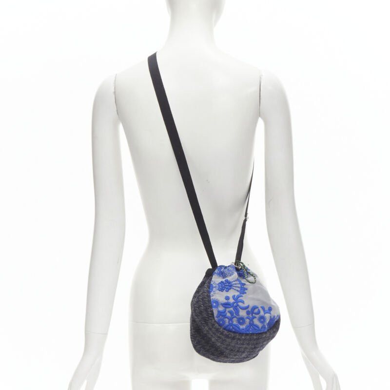Sacai SACAI Transformable mixed fabric wool drawstring bucket crossbody tote bag Size ONE SIZE - 2 Thumbnail