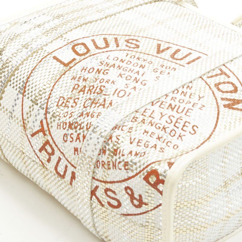 Louis Vuitton rare LOUIS VUITTON Street Shopper PM metallic gold silver woven leather tote bag Size ONE SIZE - 7 Thumbnail