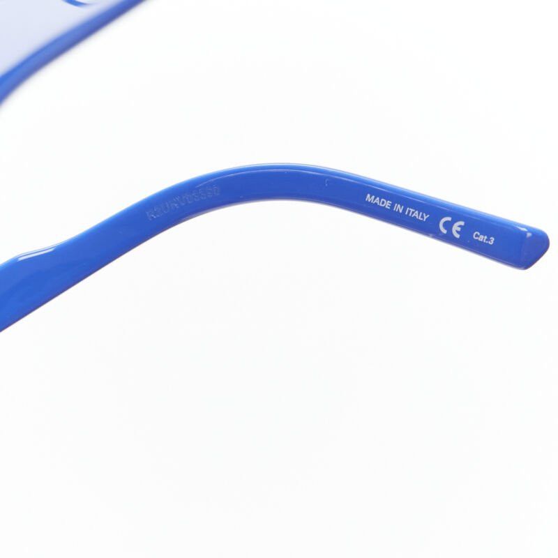 Balenciaga BALENCIAGA DEMNA BB0004SA blue mirrored reflective acetate temple sunglasses Size ONE SIZE - 8 Thumbnail