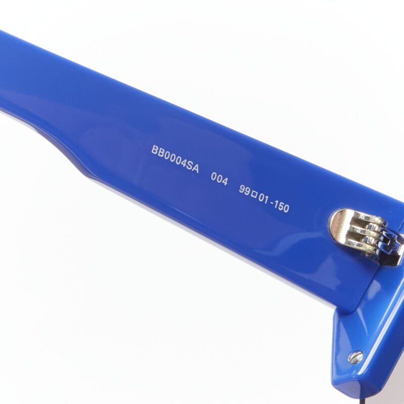 Balenciaga BALENCIAGA DEMNA BB0004SA blue mirrored reflective acetate temple sunglasses Size ONE SIZE - 7 Thumbnail