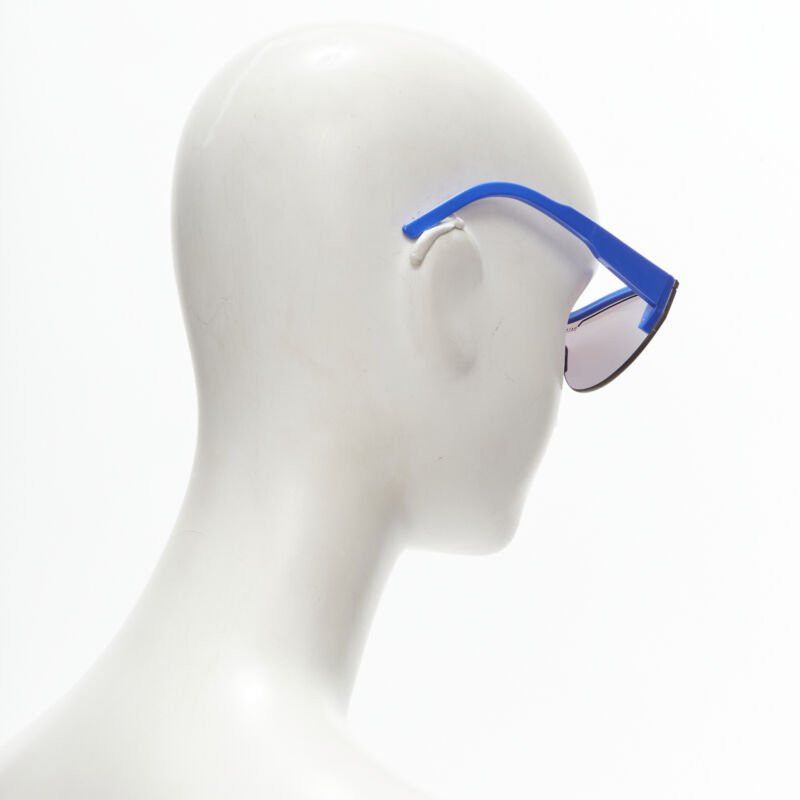 Balenciaga BALENCIAGA DEMNA BB0004SA blue mirrored reflective acetate temple sunglasses Size ONE SIZE - 5 Thumbnail