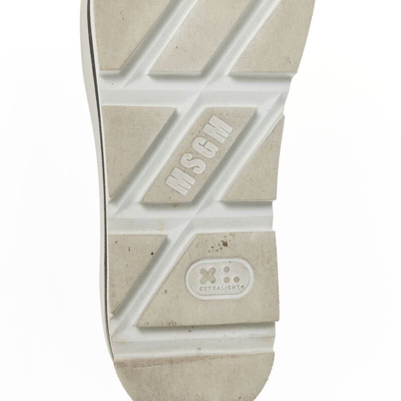 MSGM MSGM white leather starburst patchwork point toe platform sneaker EU36 Size US 6 / IT 36 - 10 Thumbnail