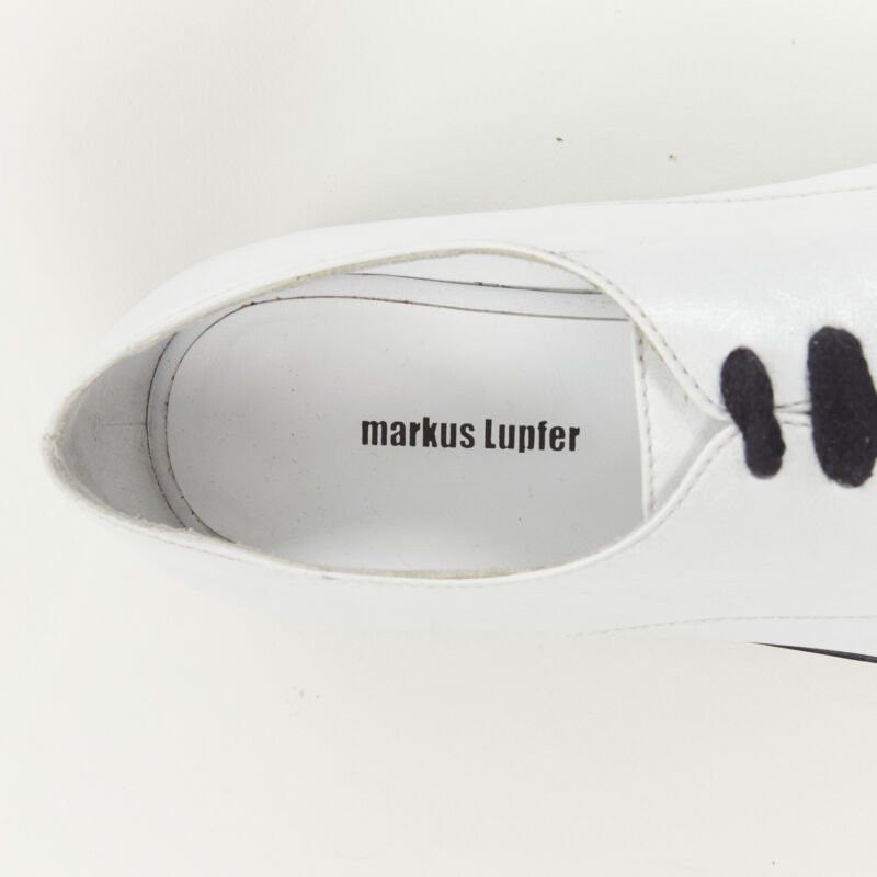 Markus Lupfer MARKUS LUPFER Signature studded embroidered lips white leather brogue EU36 Size US 6 / IT 36 - 10 Thumbnail