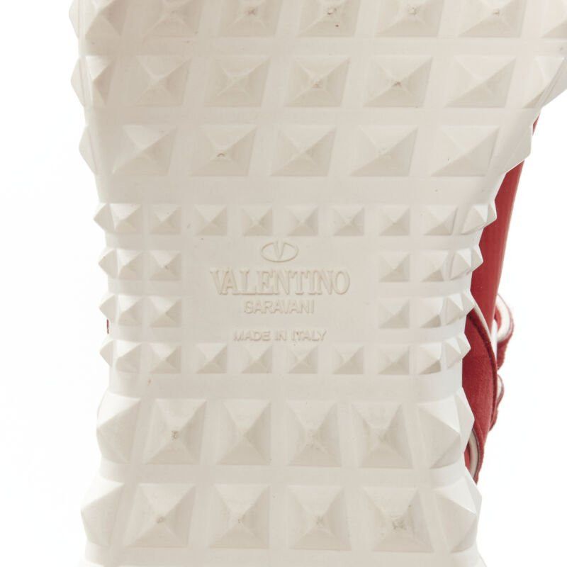 Valentino VALENTINO Free Rockstud Bodytech red sock knit white stud high top sneaker EU36 Size US 6 / IT 36 - 10 Thumbnail