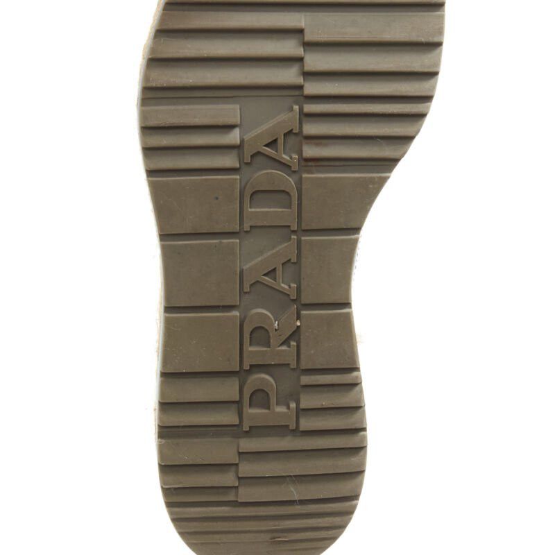 Prada PRADA black perforated leather jute espadrille platform brogue EU36.5 Size US 6.5 / IT 36.5 - 10 Thumbnail