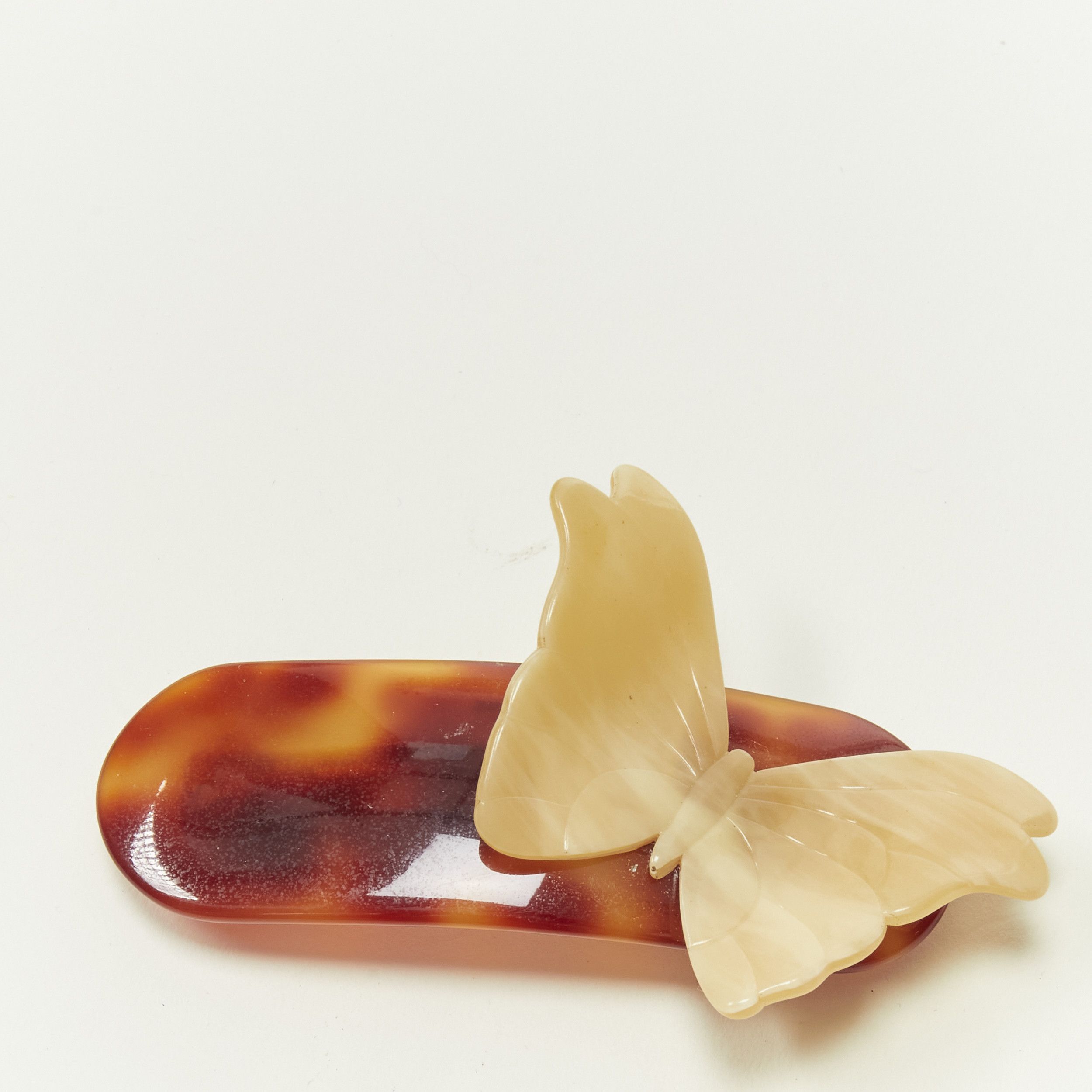 Other CHIC & PLUS Alexandre Zouari brown amber turtle butterfly big hair clip X2 Size ONE SIZE - 3 Thumbnail