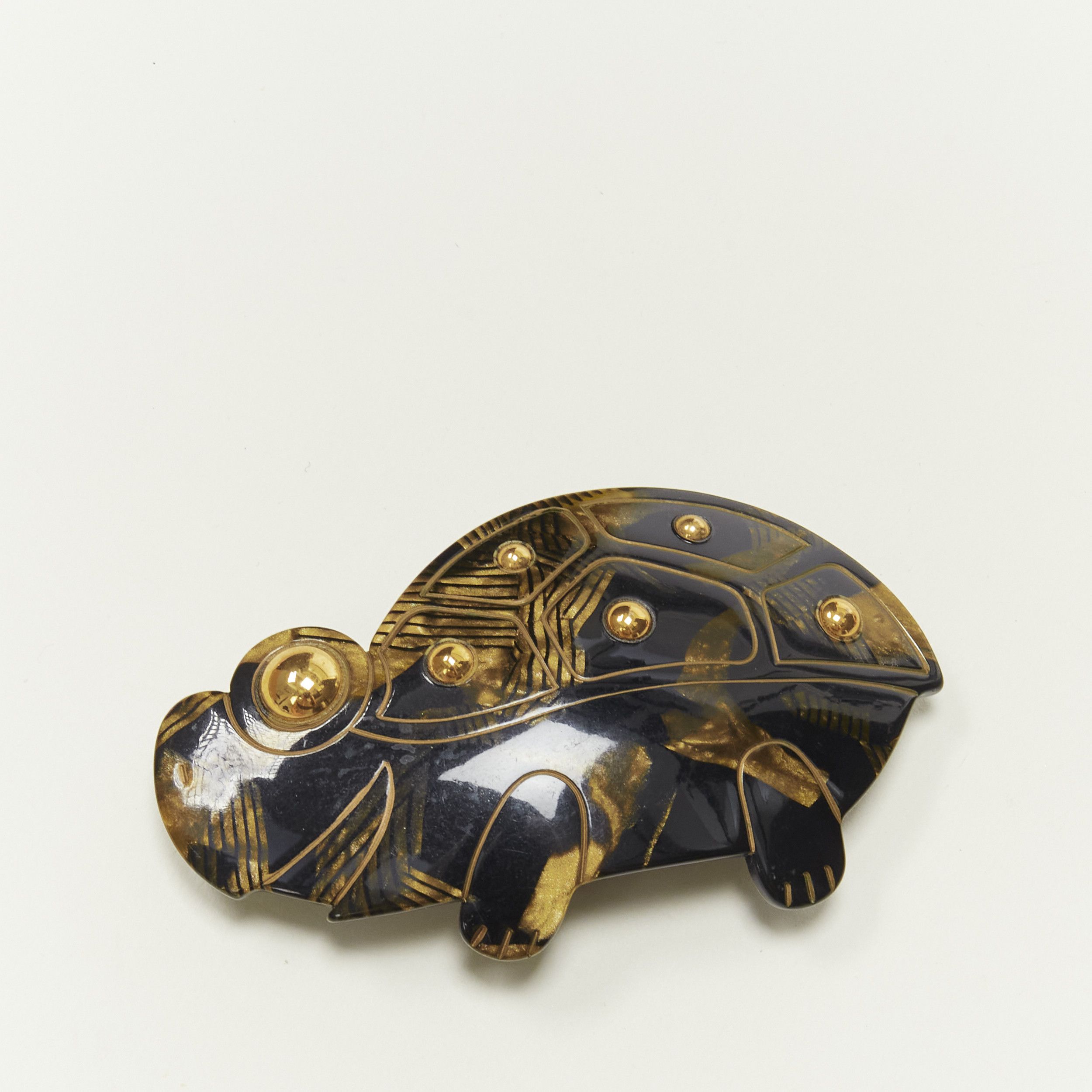Other CHIC & PLUS Alexandre Zouari brown amber turtle butterfly big hair clip X2 Size ONE SIZE - 2 Thumbnail