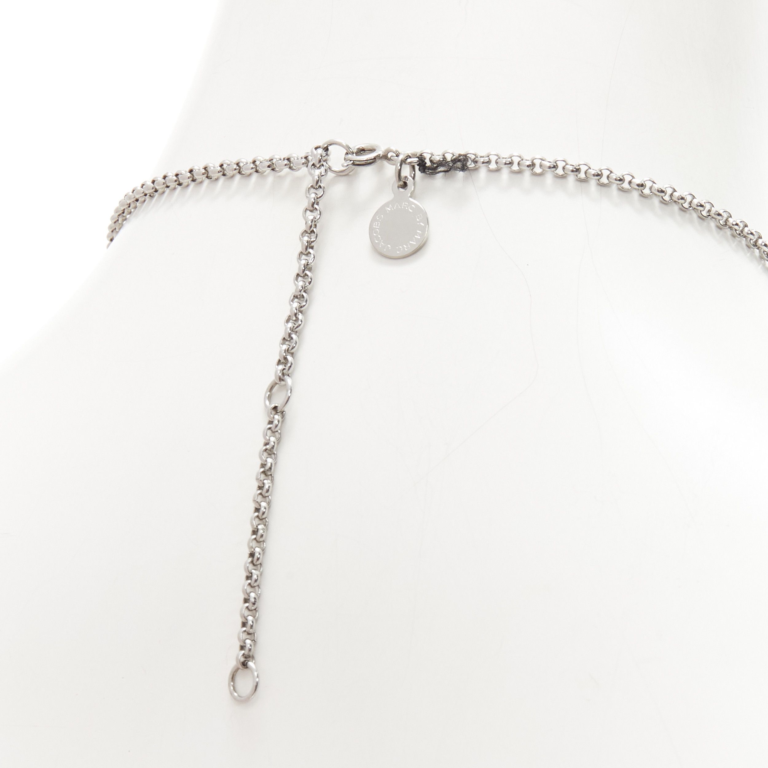 Marc Jacobs MARC JACOBS silver-tone bowling pin ball watch chain long necklace Size ONE SIZE - 4 Thumbnail